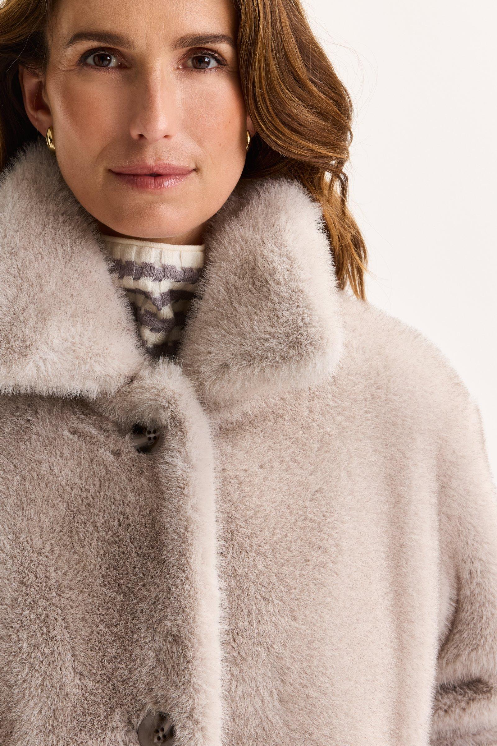 Manteaux - Veste en fausse fourrure chinchilla