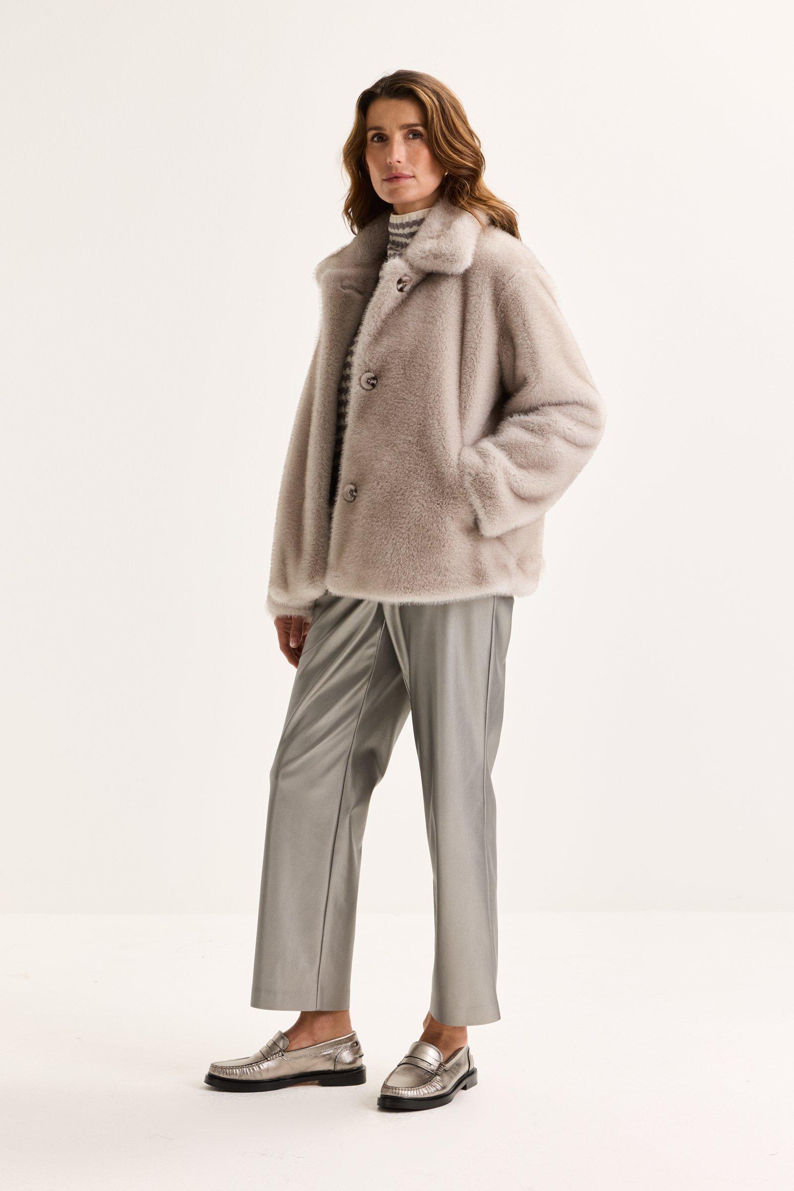 Manteaux - Veste en fausse fourrure chinchilla