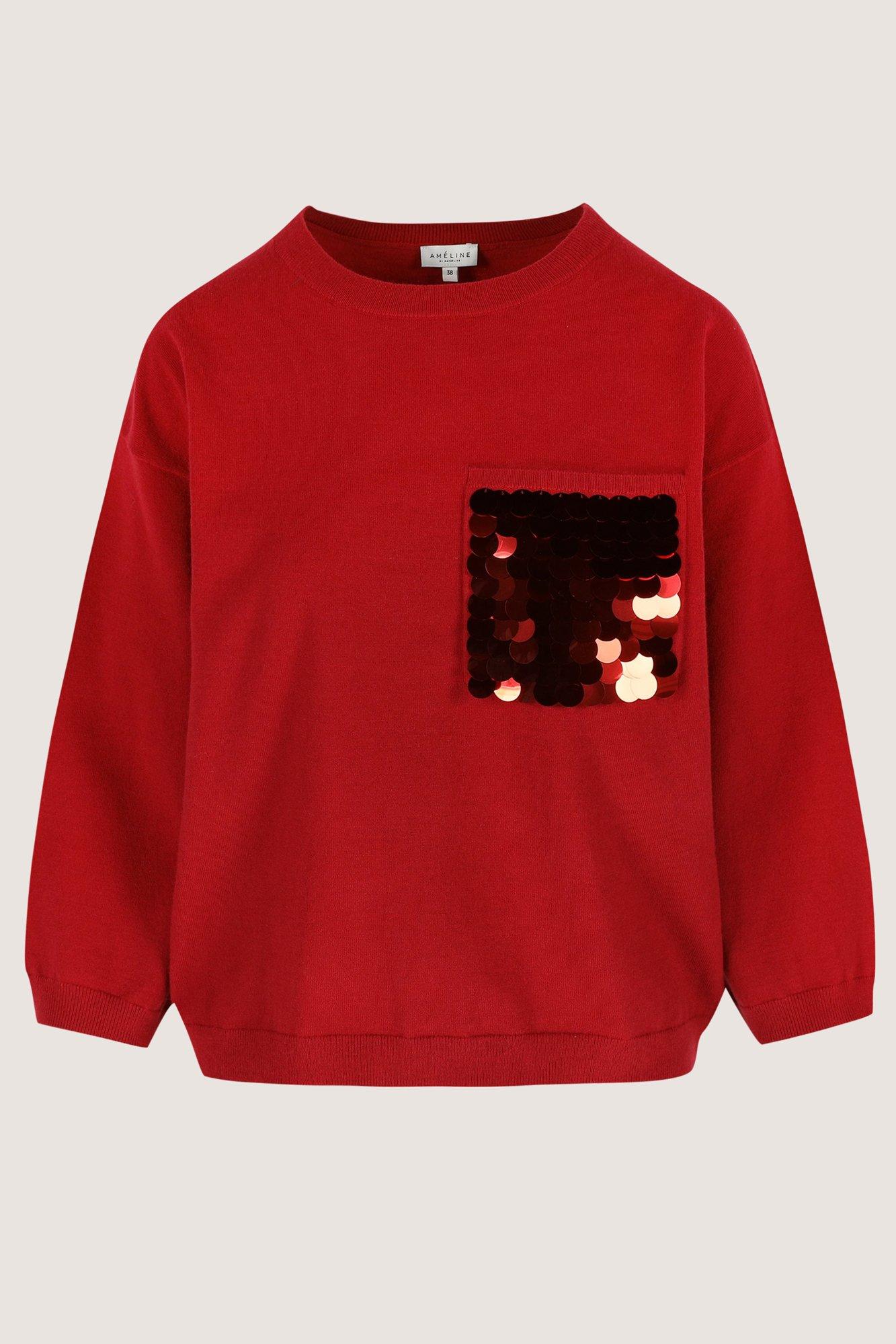 Pulls - Pull fin avec poche ornée de sequins