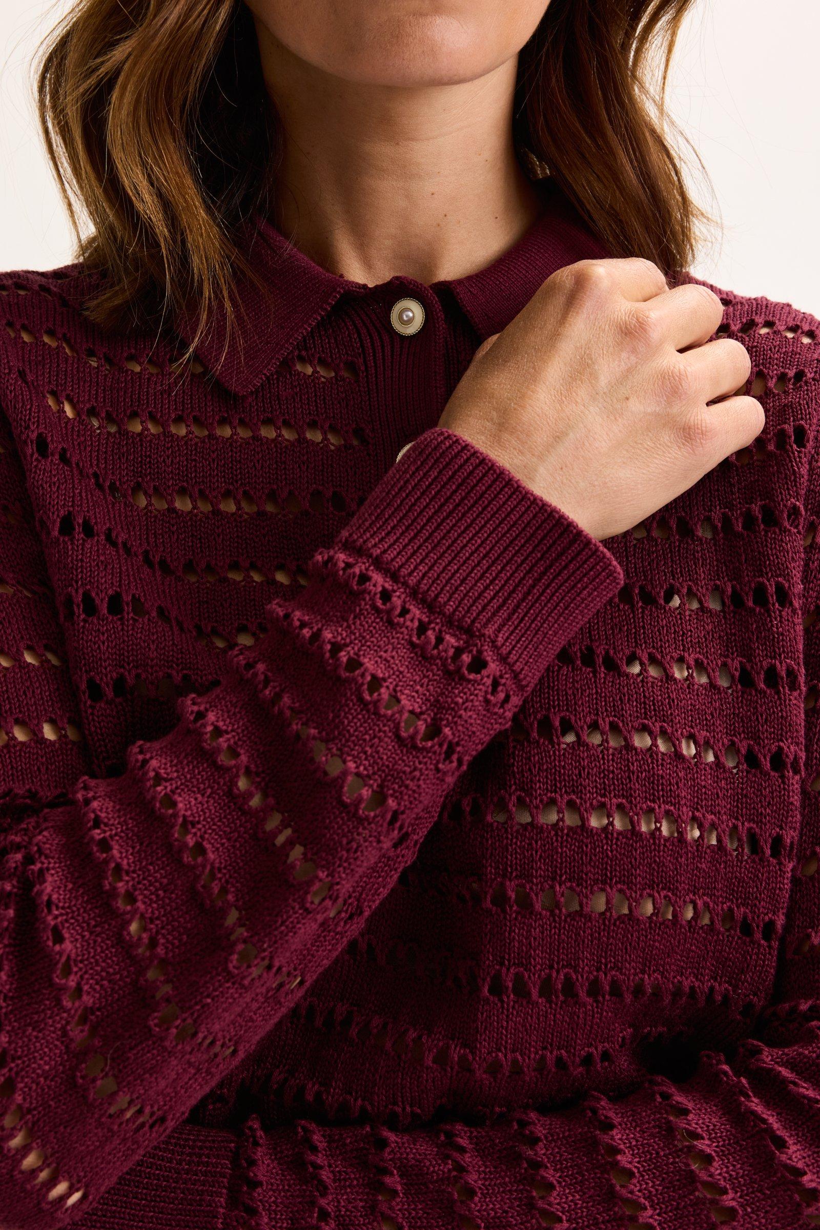 Pulls - Pull ajouré à col polo