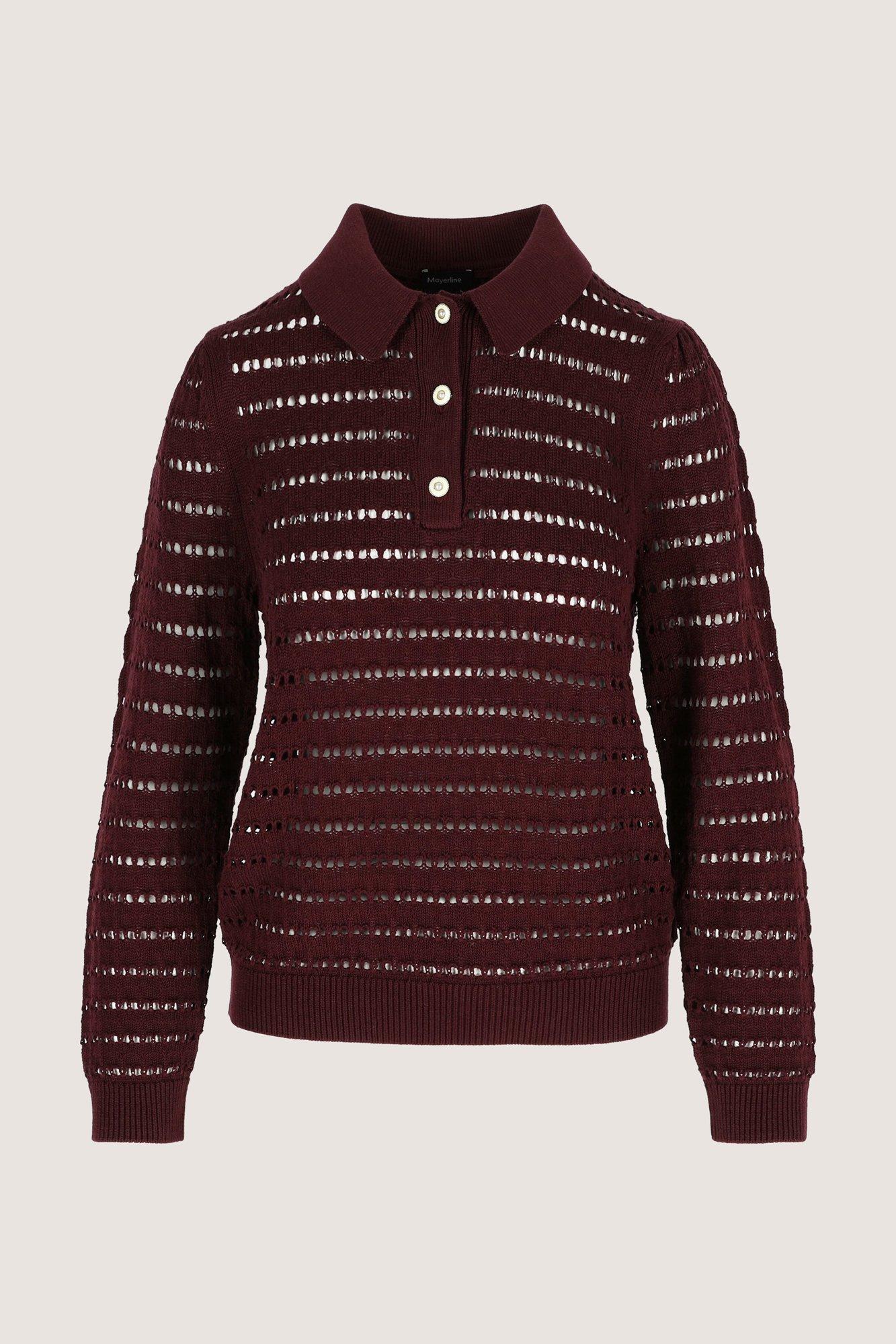 Pulls - Pull ajouré à col polo