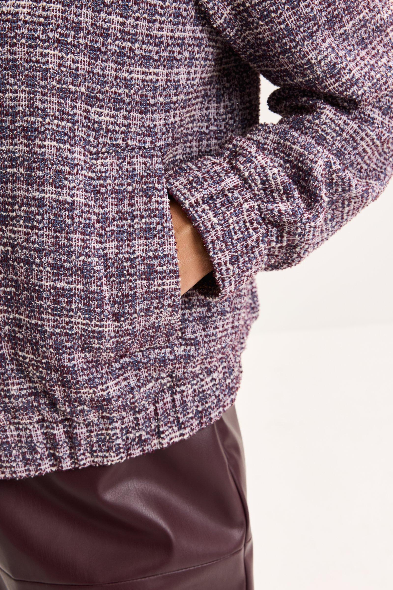 Blazers - Blouson bomber en tweed jersey avec lurex