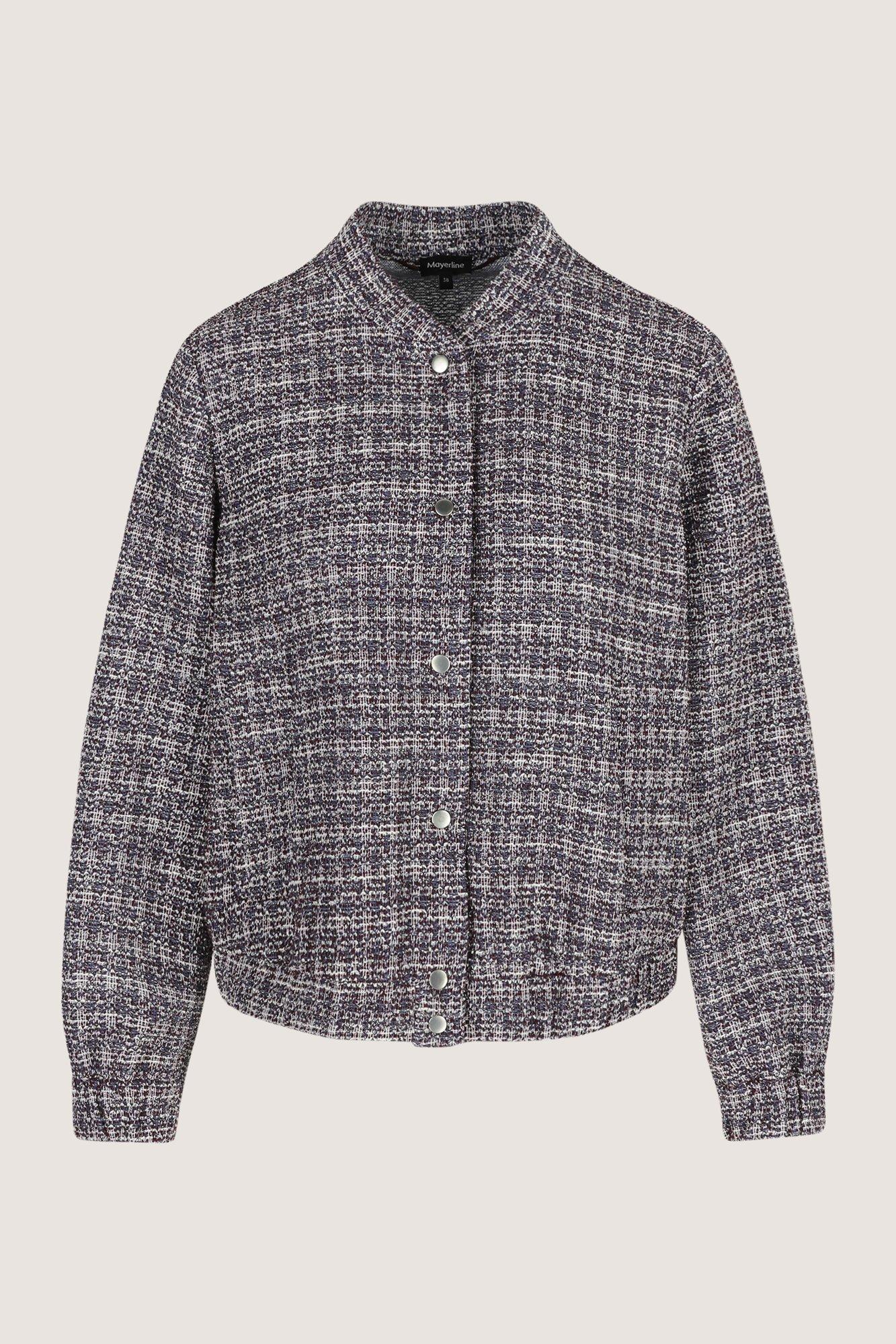 Blazers - Blouson bomber en tweed jersey avec lurex
