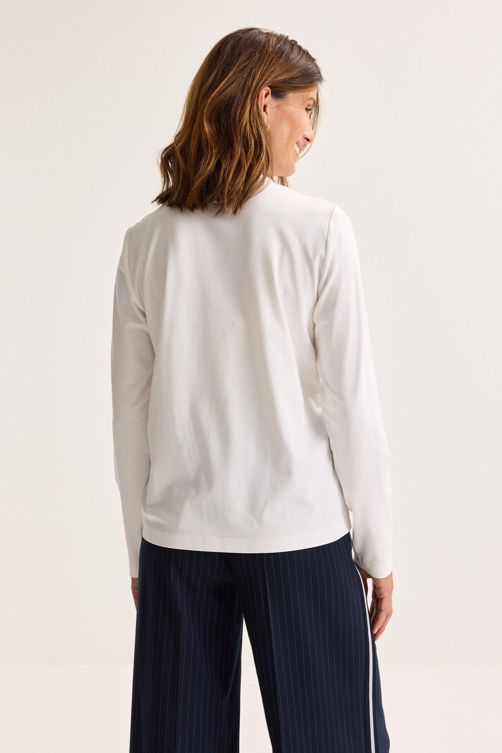 Hemden - Sous-pull met ronde hals in glanzend jersey