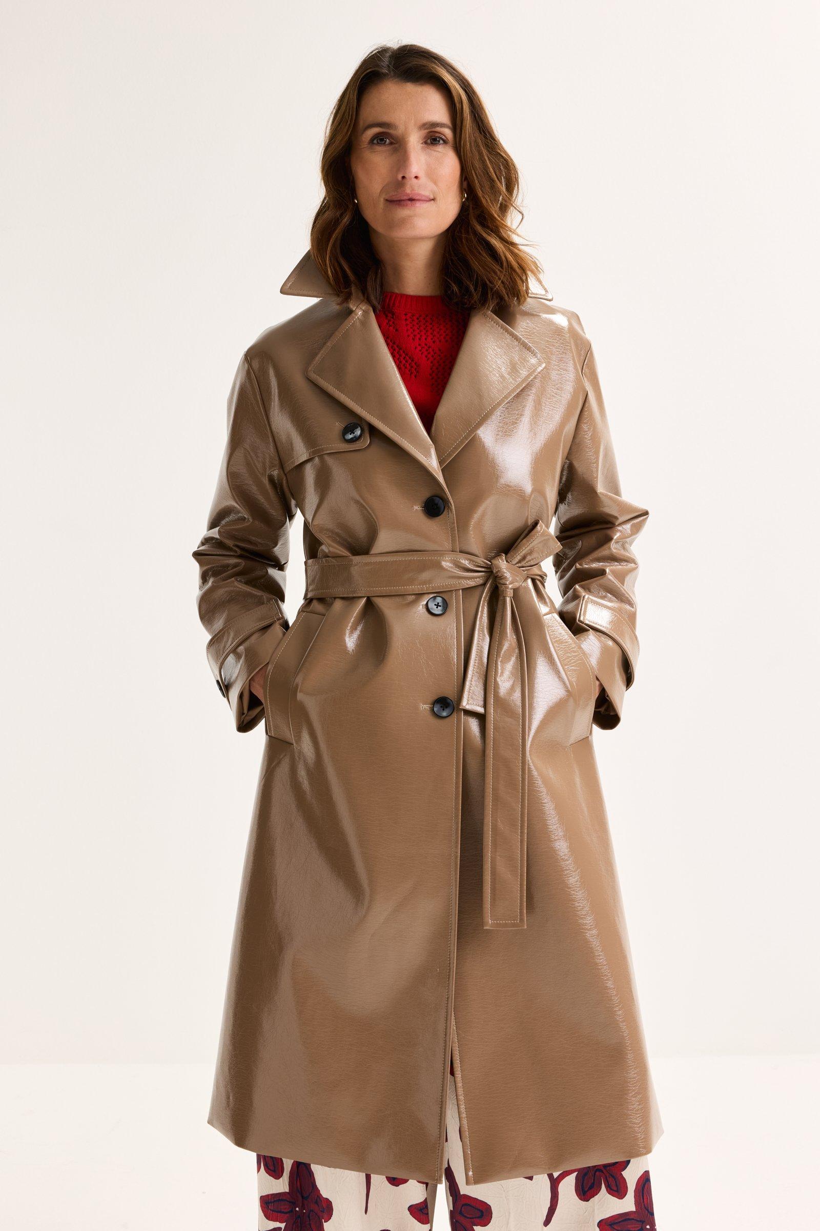 Jassen - Trenchcoat in fake leer