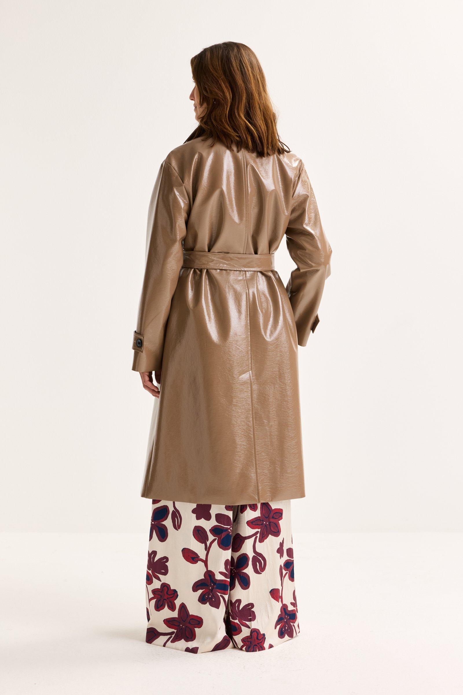 Jassen - Trenchcoat in fake leer