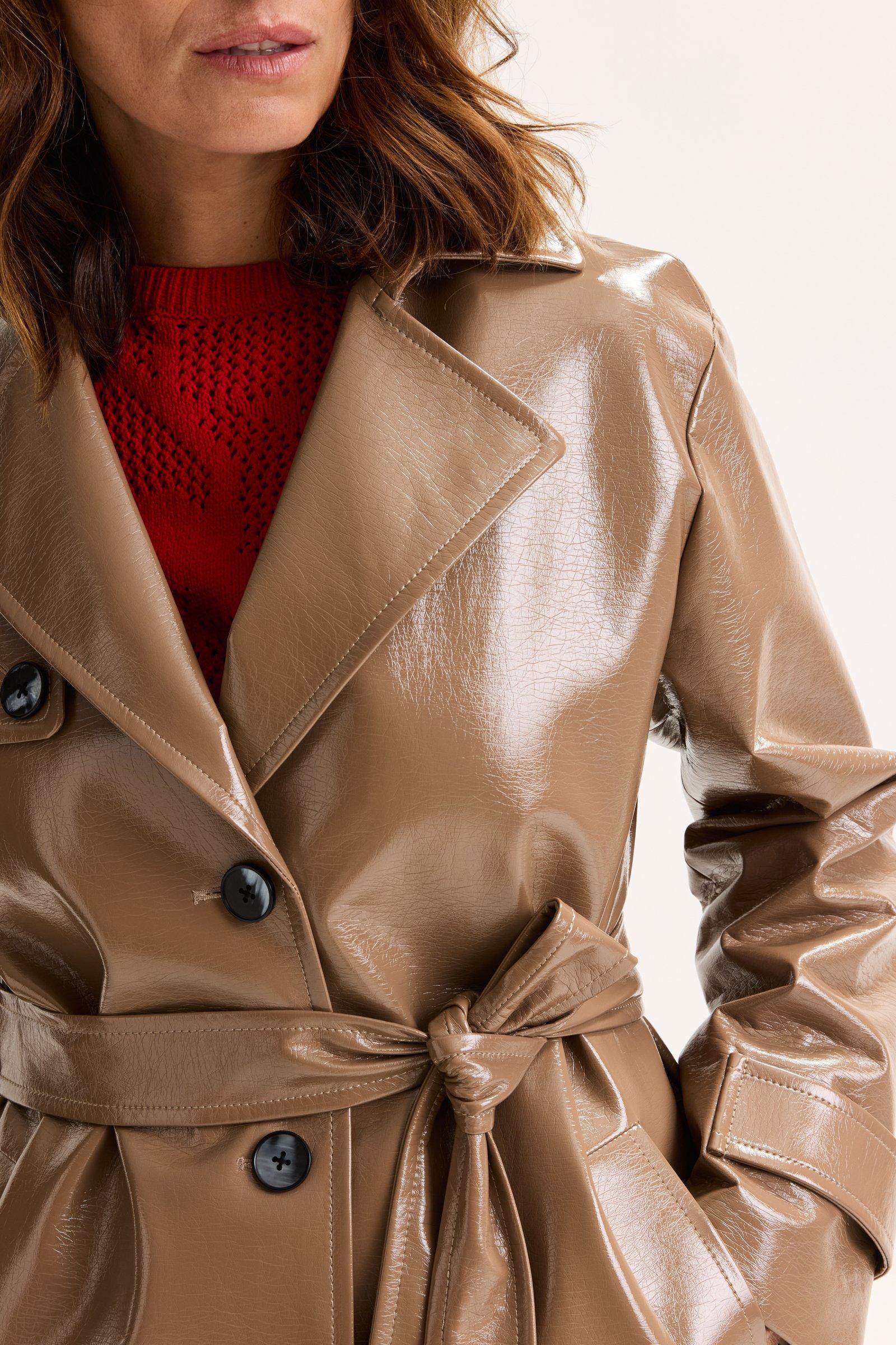 Jassen - Trenchcoat in fake leer