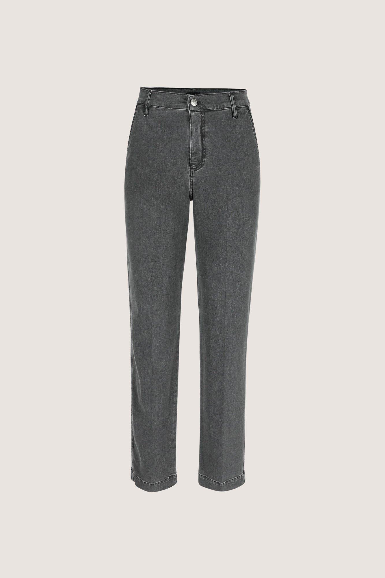 Broeken - Jeans met hoge taille in elastisch denim