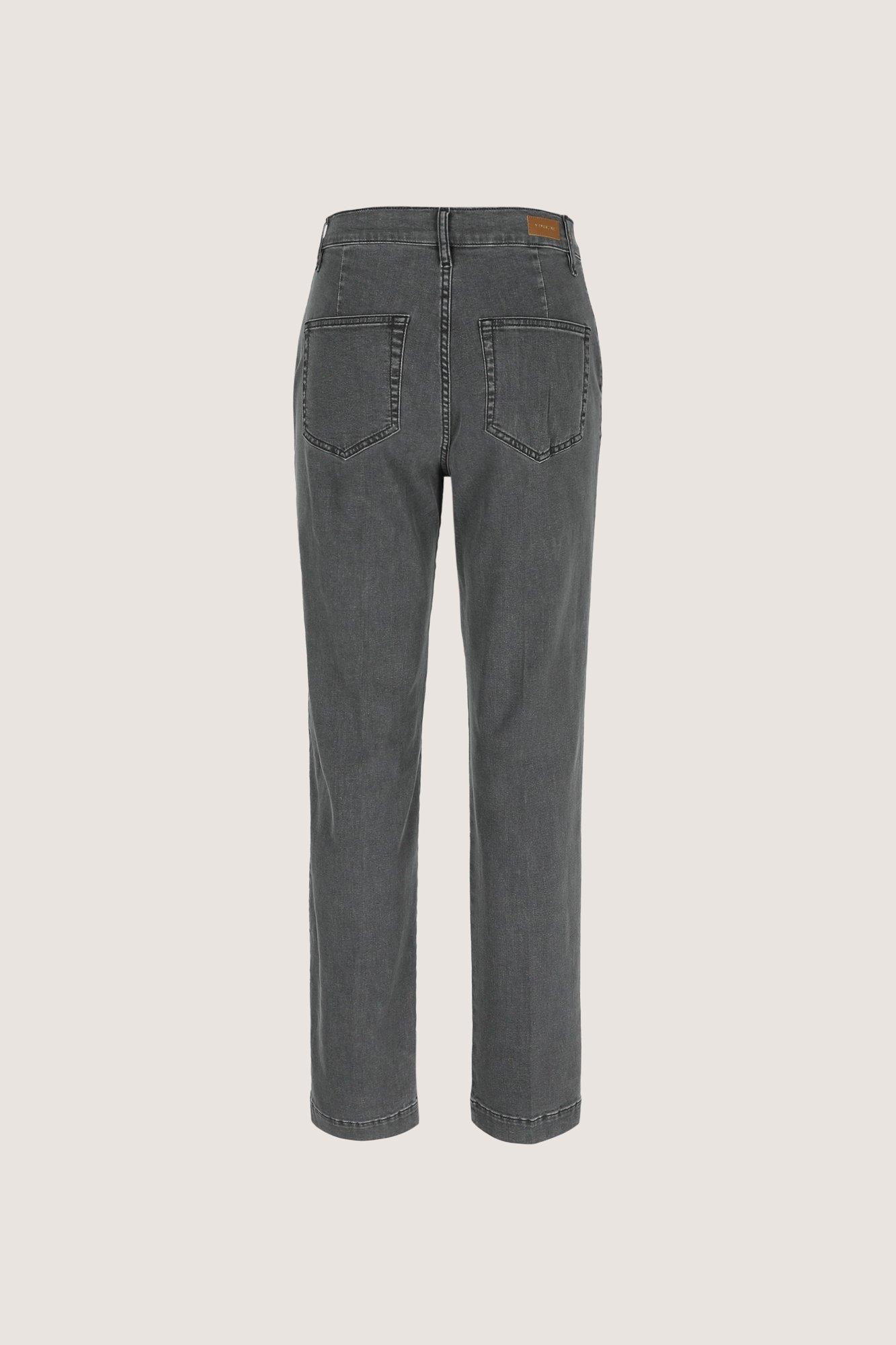Broeken - Jeans met hoge taille in elastisch denim