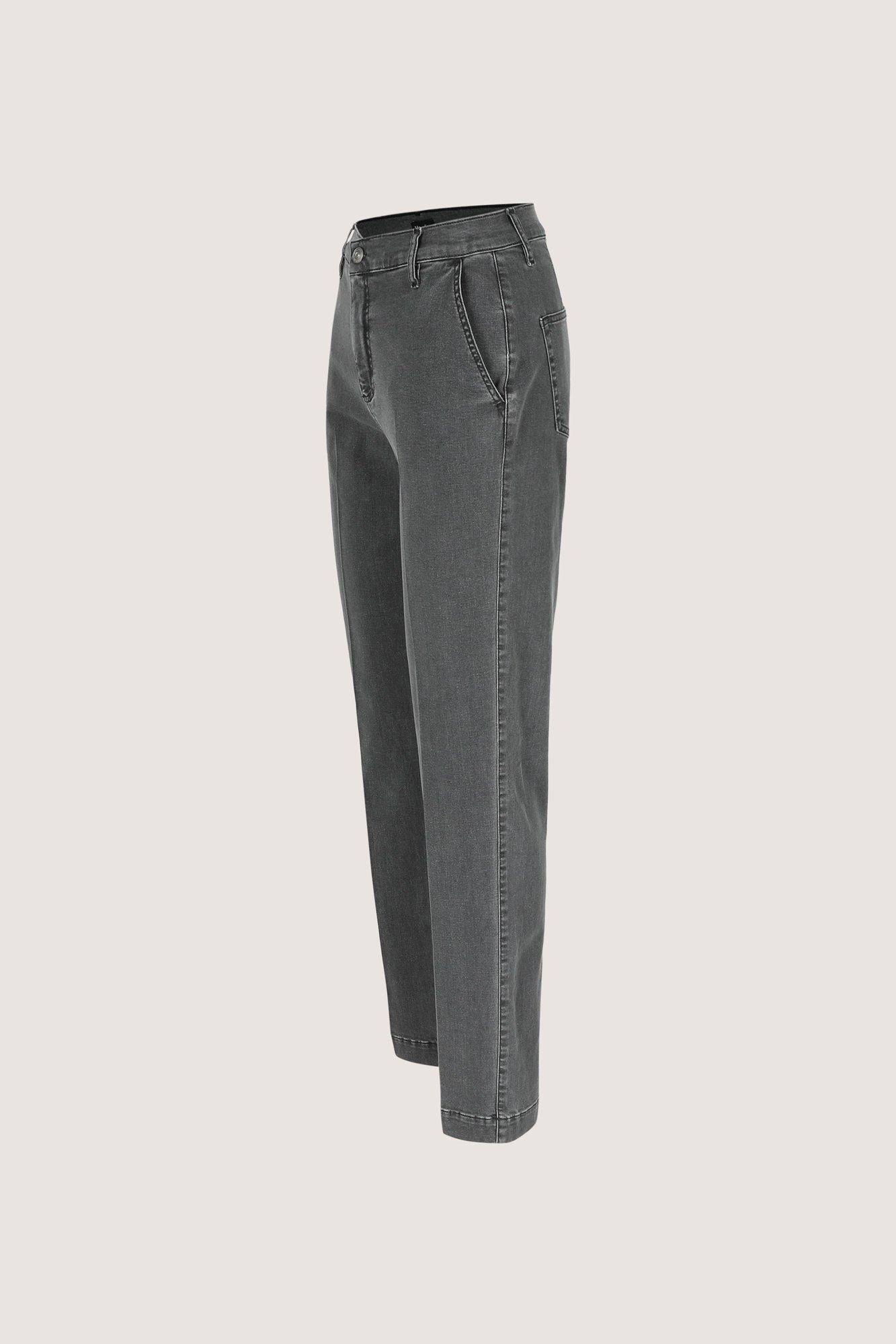Broeken - Jeans met hoge taille in elastisch denim