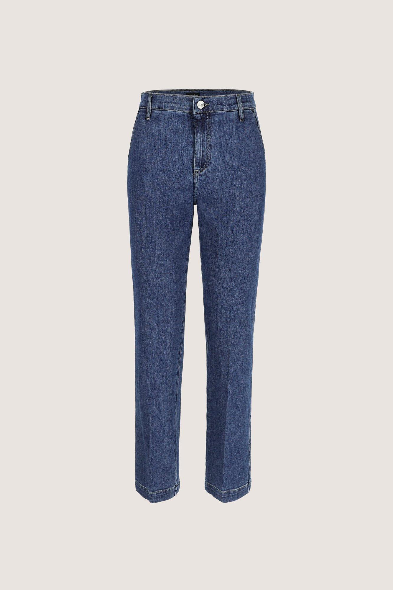 Broeken - Jeans met hoge taille in stretchdenim