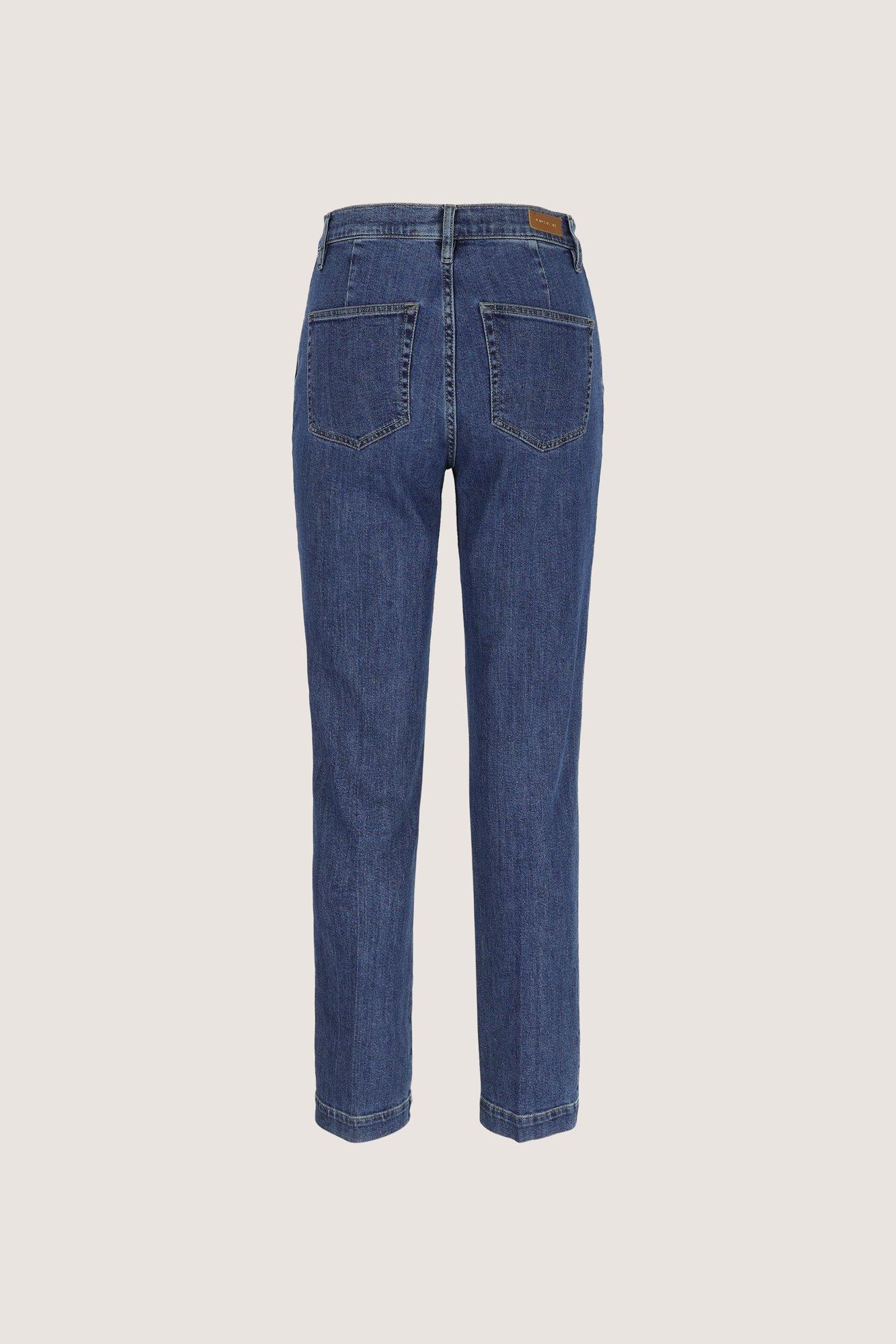 Broeken - Jeans met hoge taille in stretchdenim