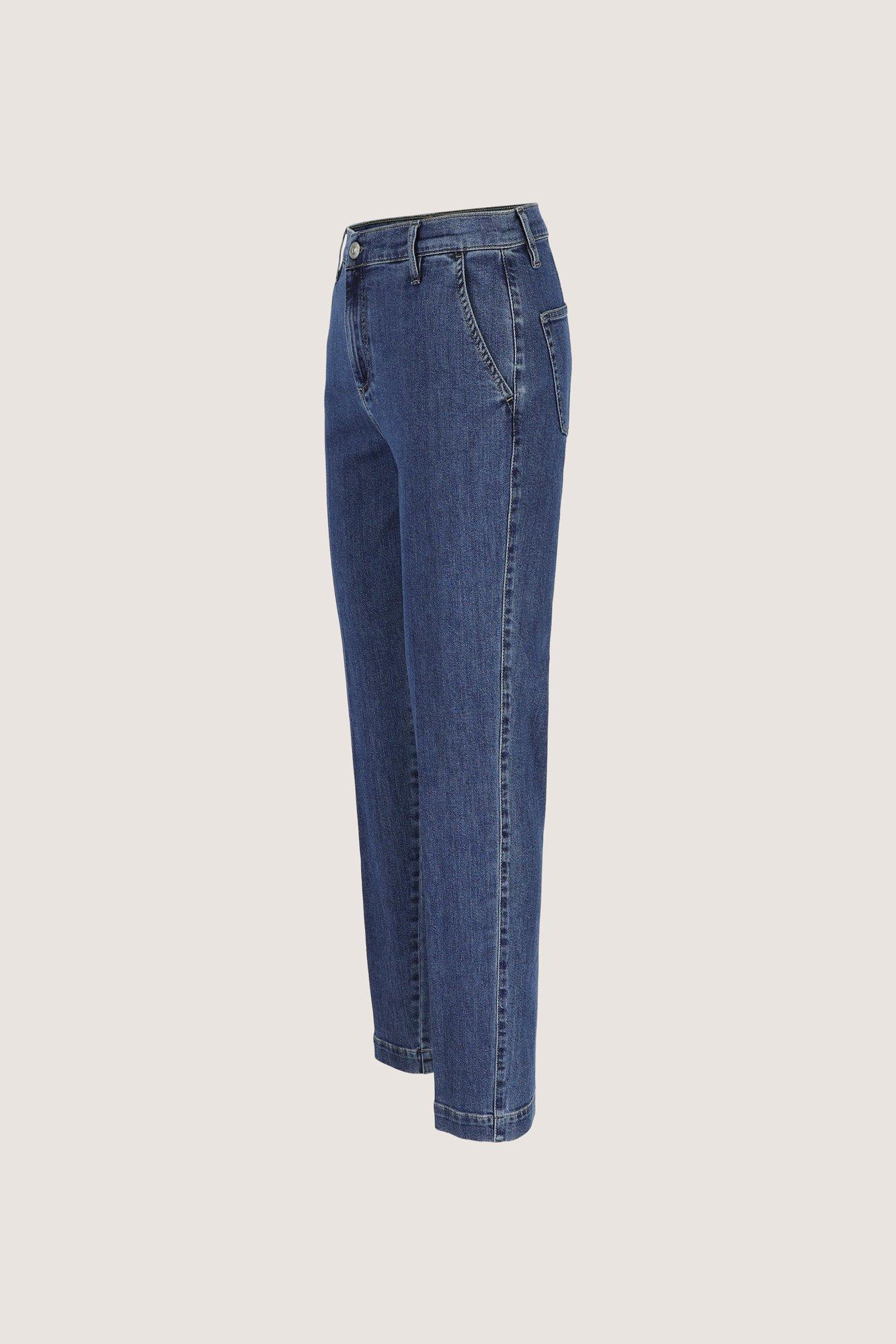 Broeken - Jeans met hoge taille in stretchdenim
