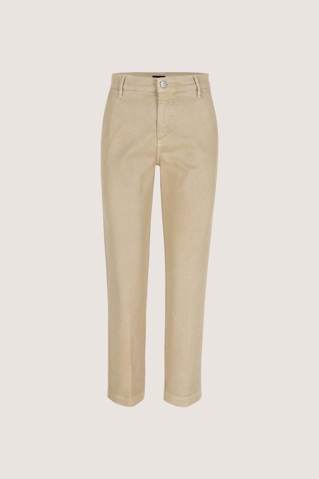 Pantalons - Chino à taille haute en coton stretch