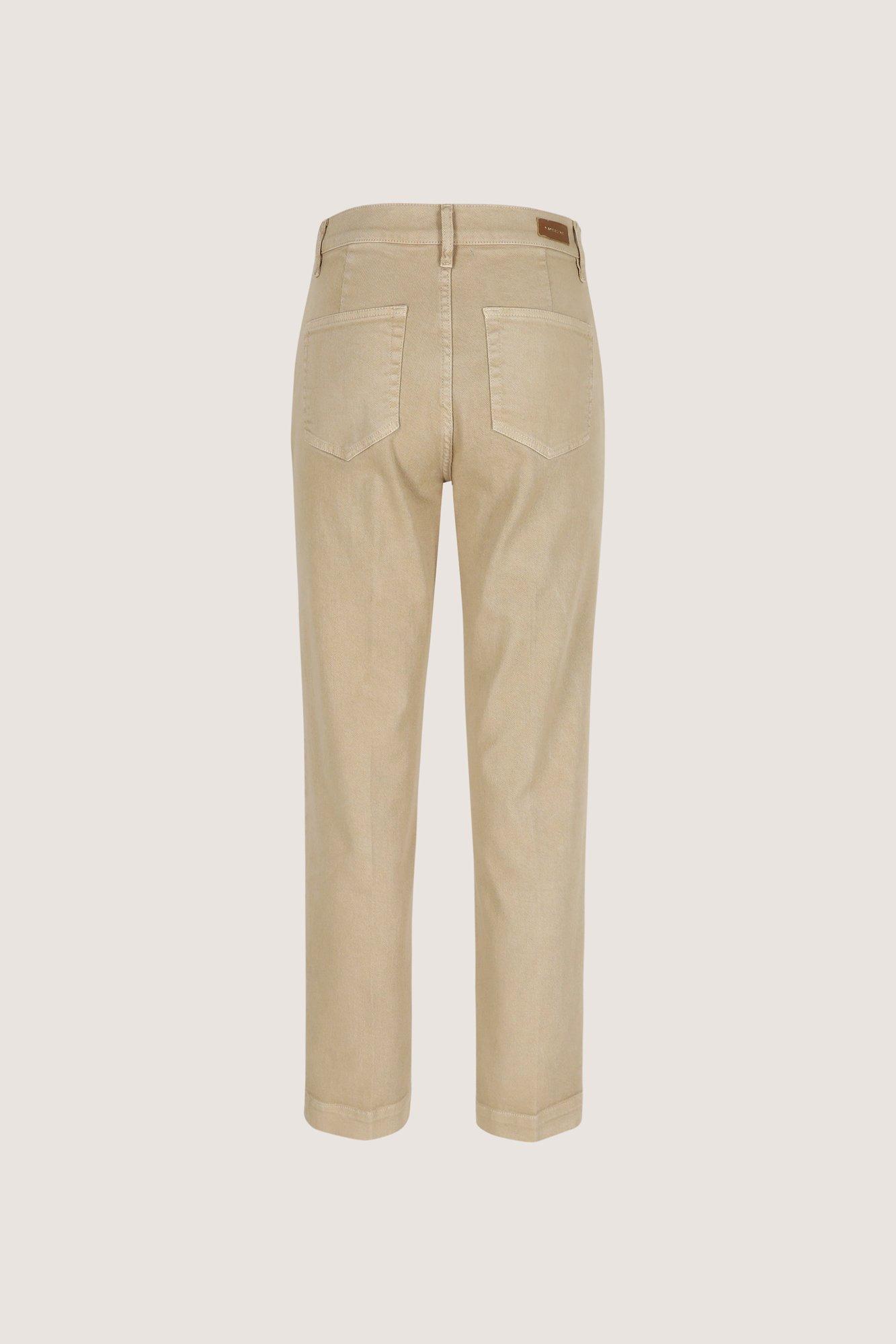 Broeken - Chino met hoge taille in stretchkatoen.