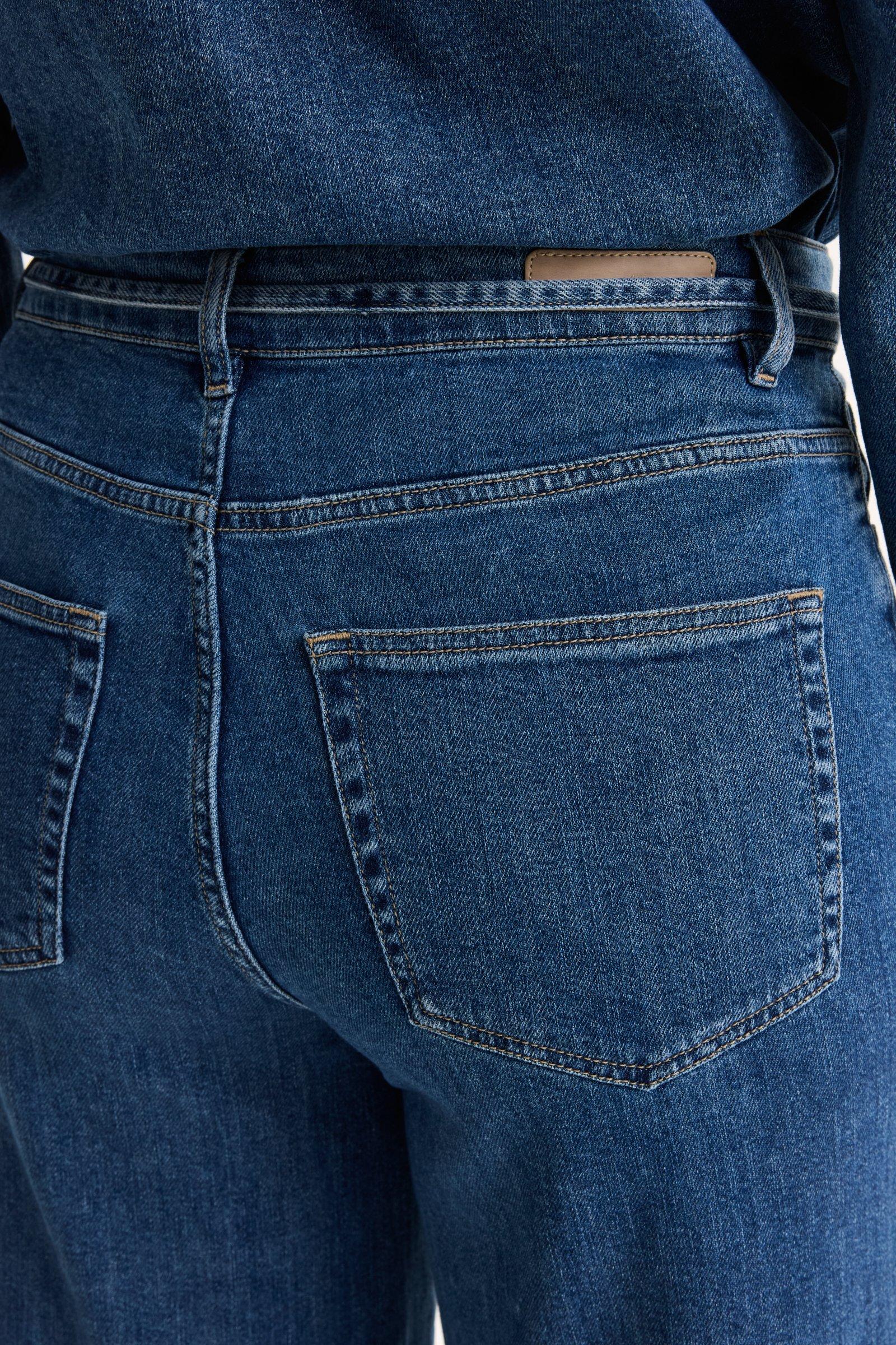 Pantalons - Jeans large en denim stretch fin