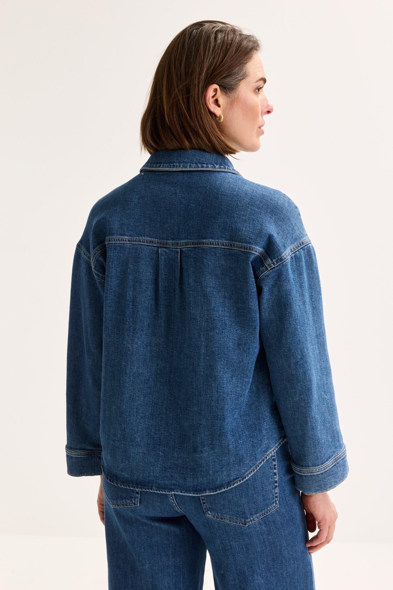 Hemden - Loose fit hemd in elastisch denim