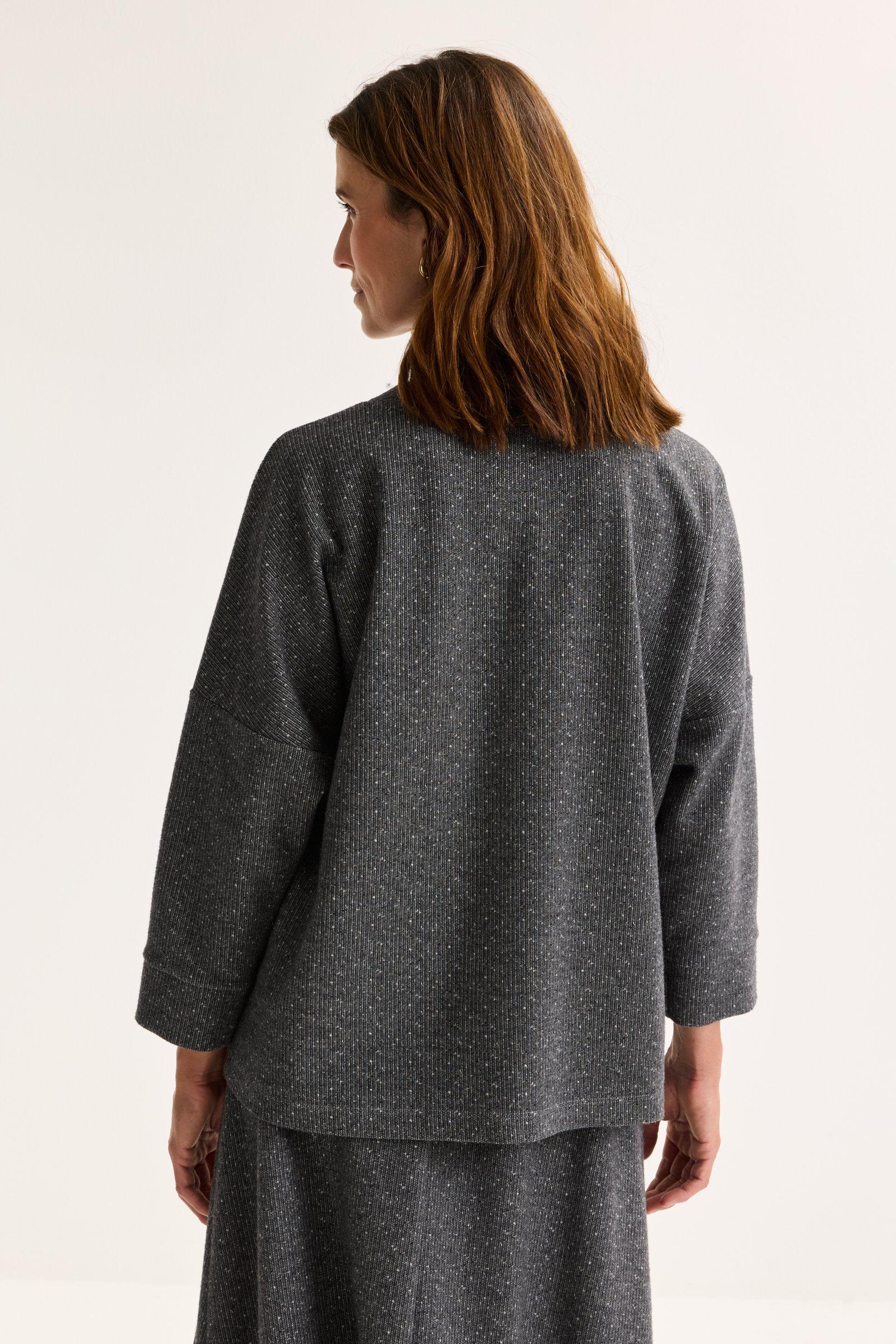 Chemises - Haut en jersey tweed à encolure ronde