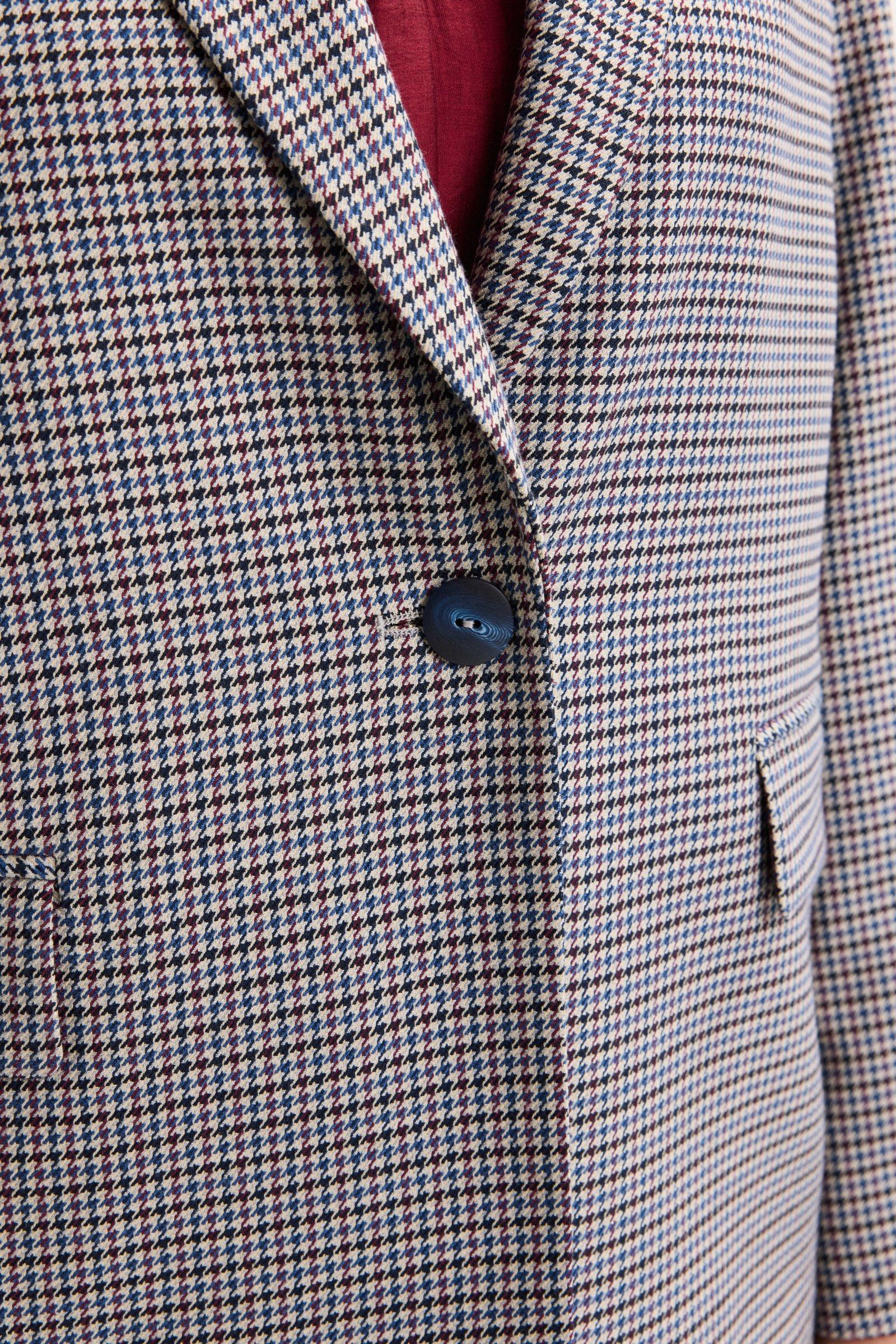 Blazers - Lange blazer met pied-de-poule motief