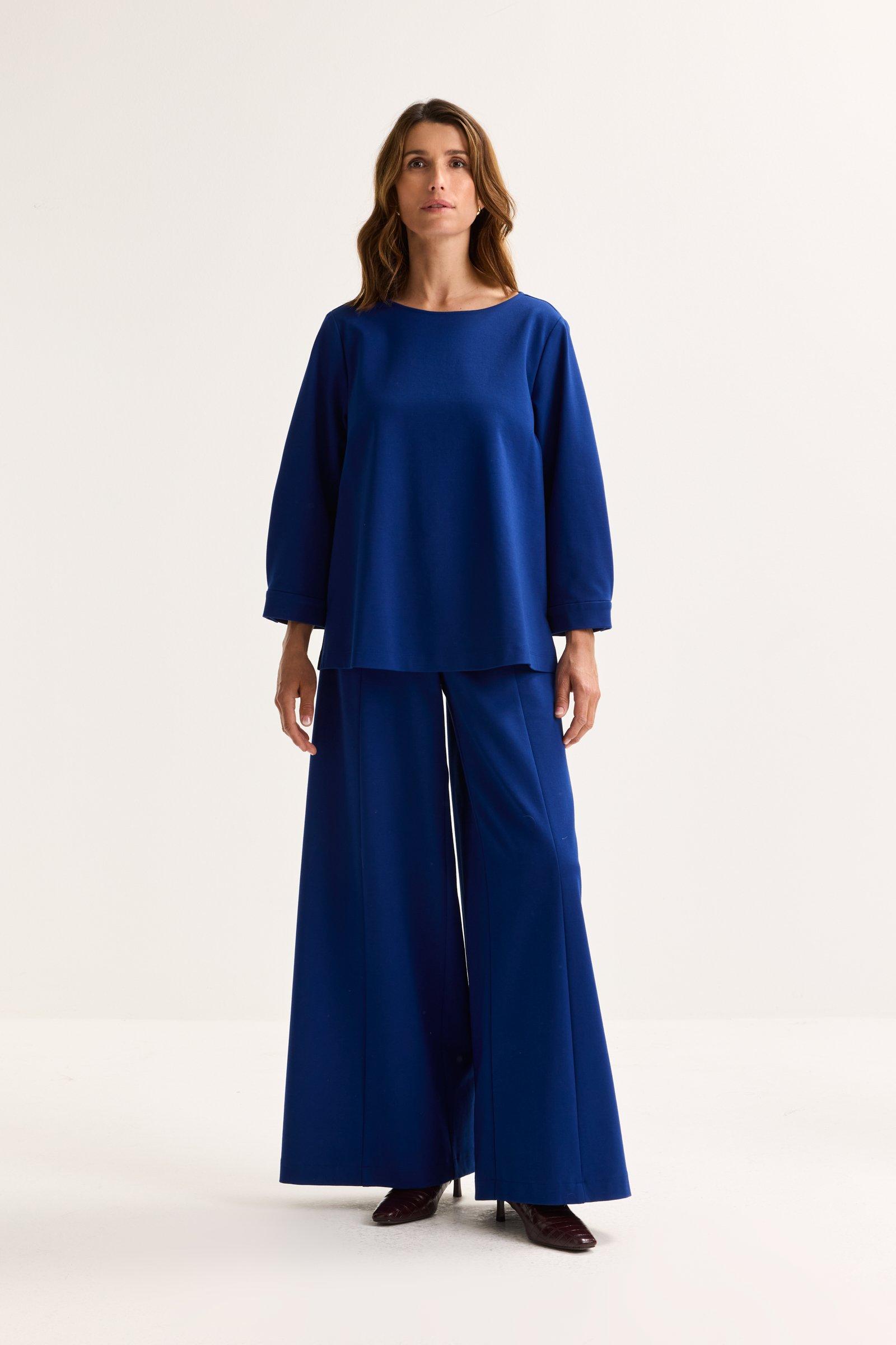 Améline Extra Wijde Broek In Milano Jersey