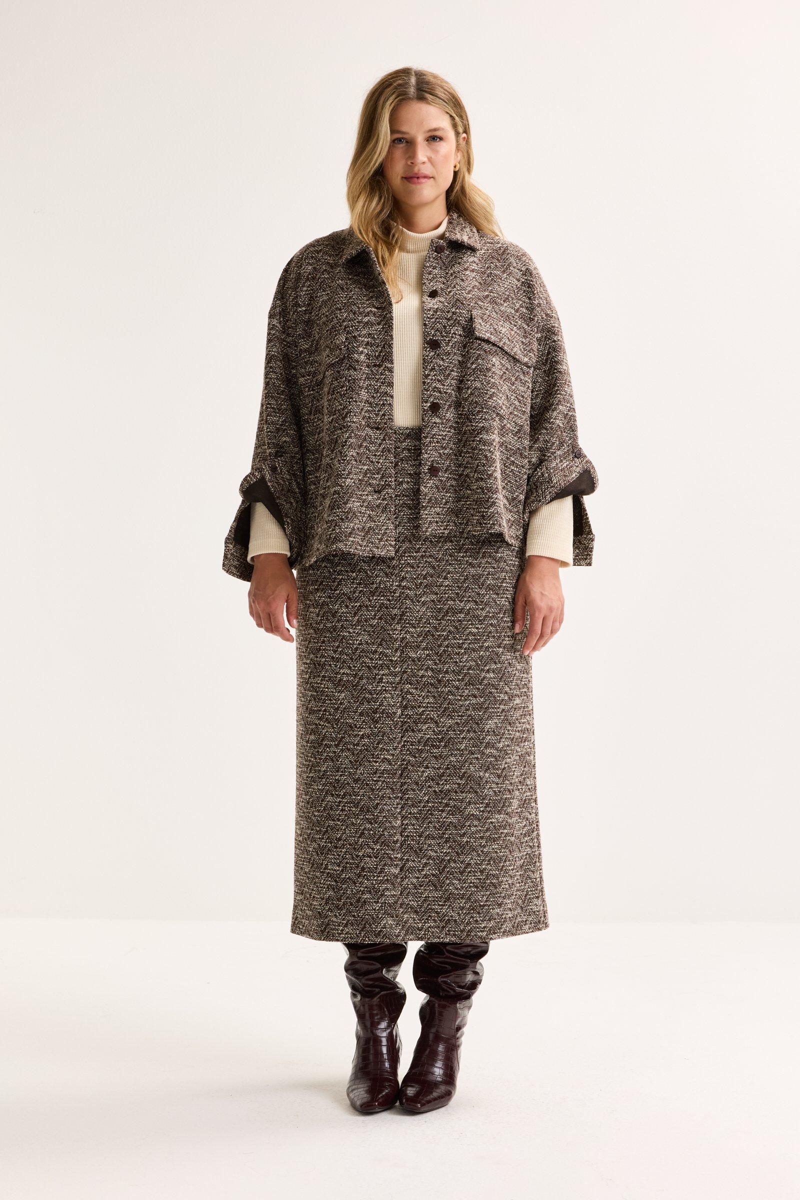 Blazers - Veste courte en jersey tweed