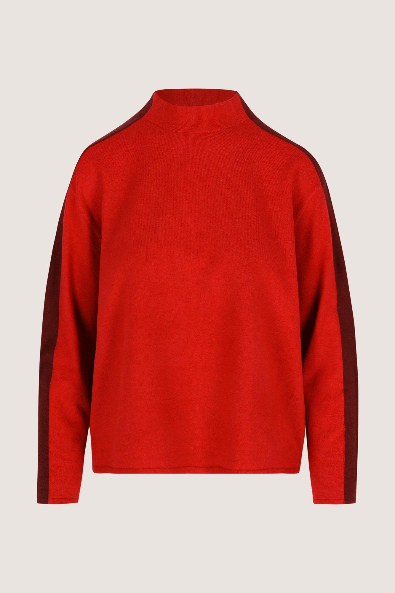Pulls - Pull fin col montant dos contrastant