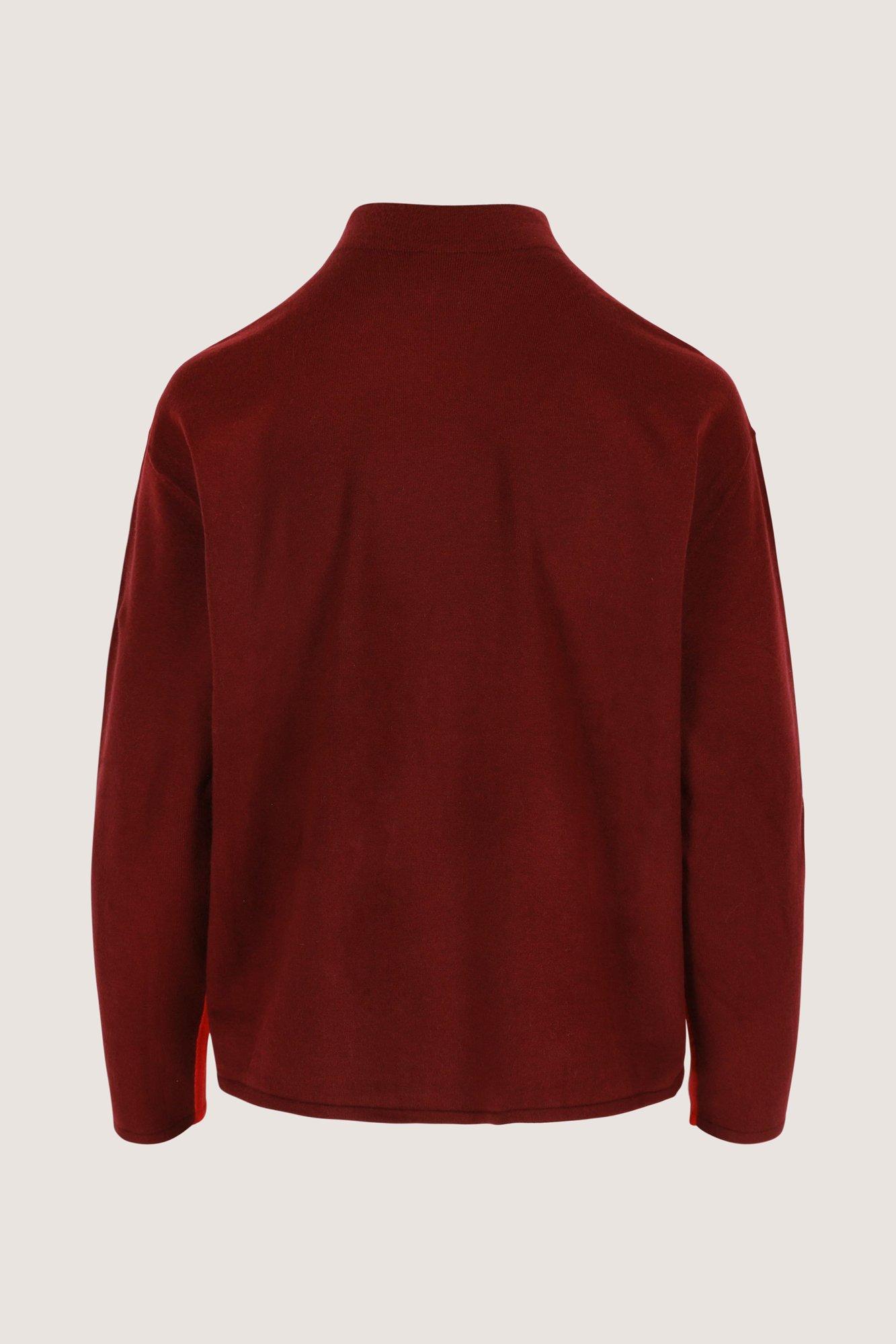 Pulls - Pull fin col montant dos contrastant
