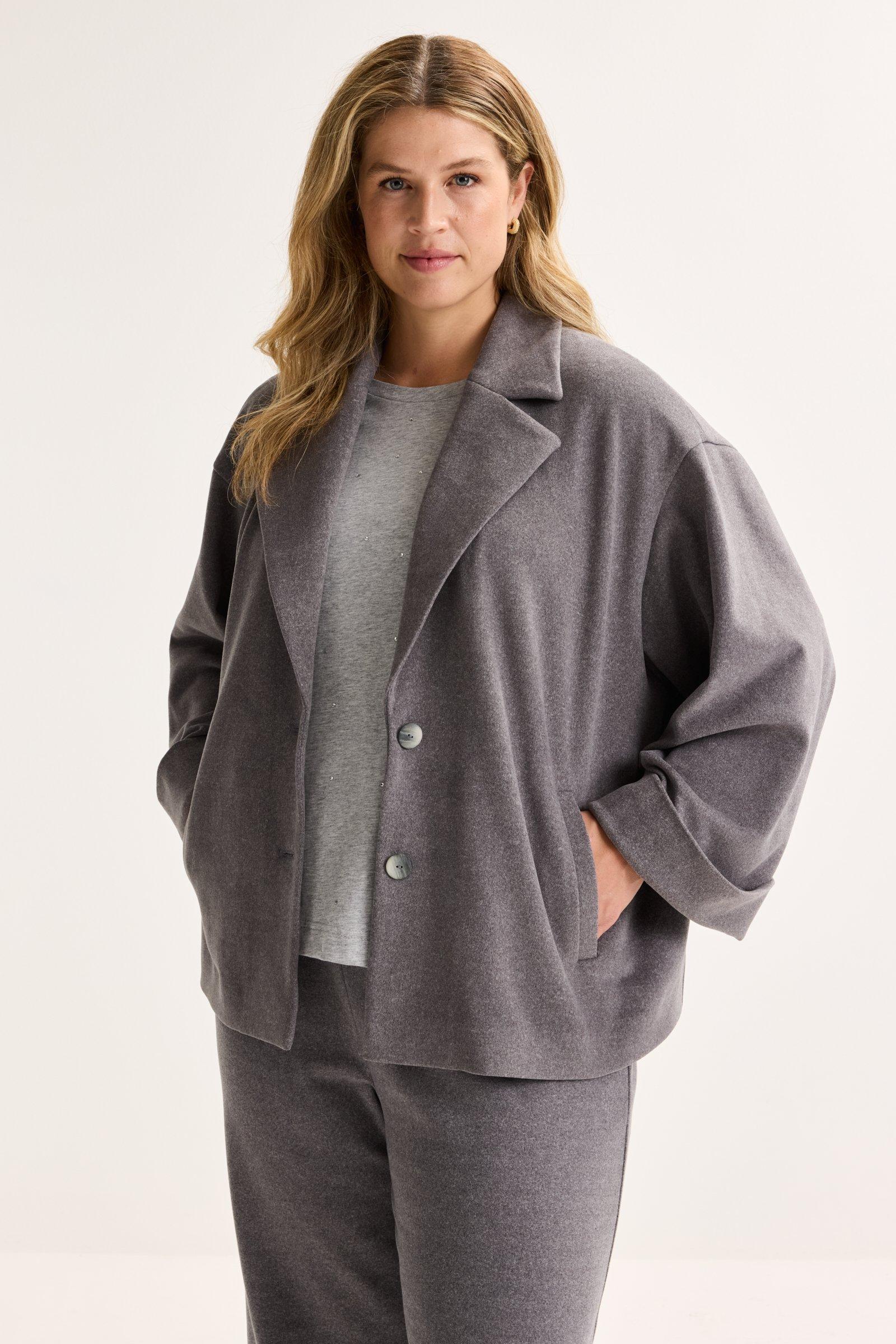 Veste courte en flanelle jersey - null - may