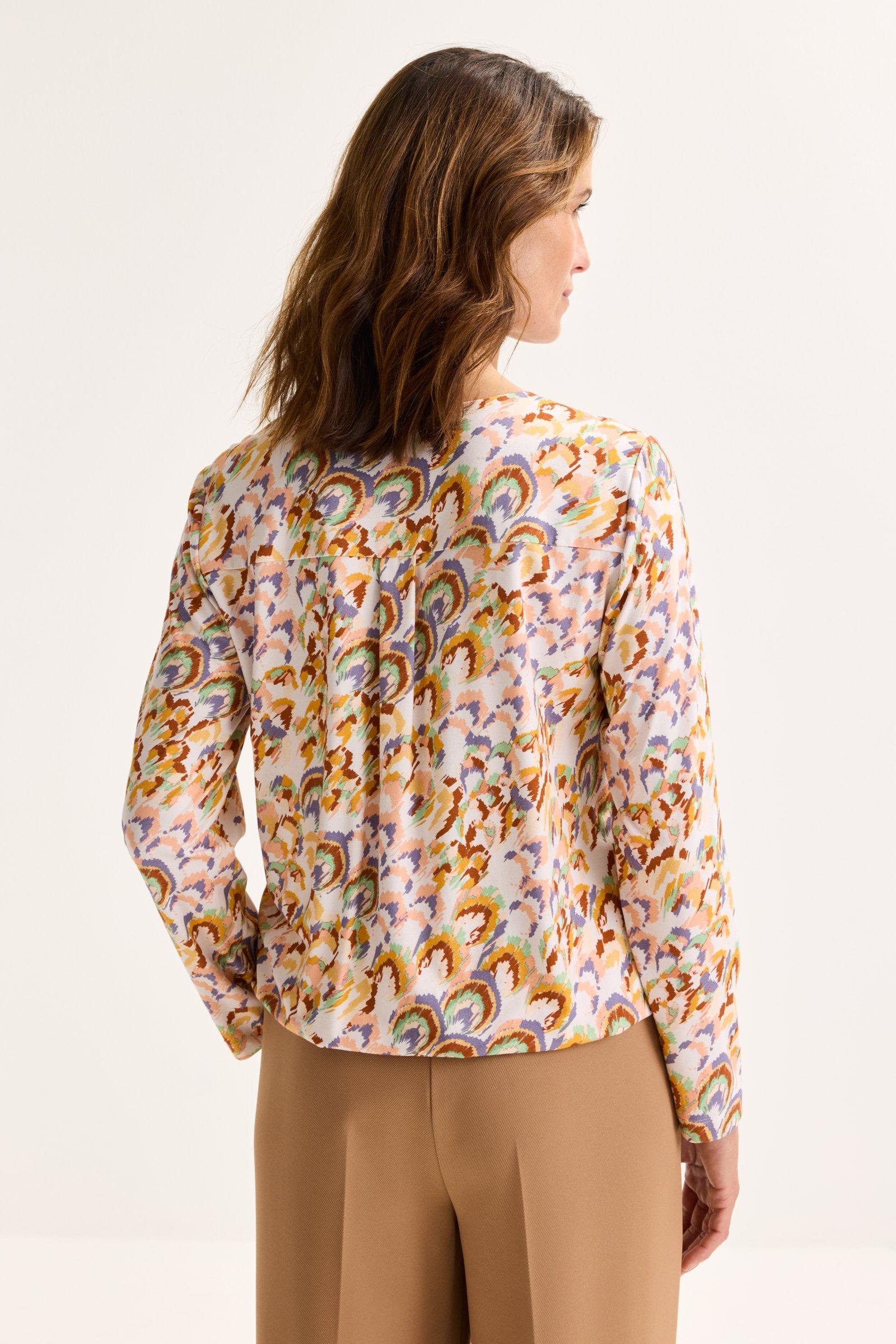 Hemden - Jersey V-halsblouse op elastiek