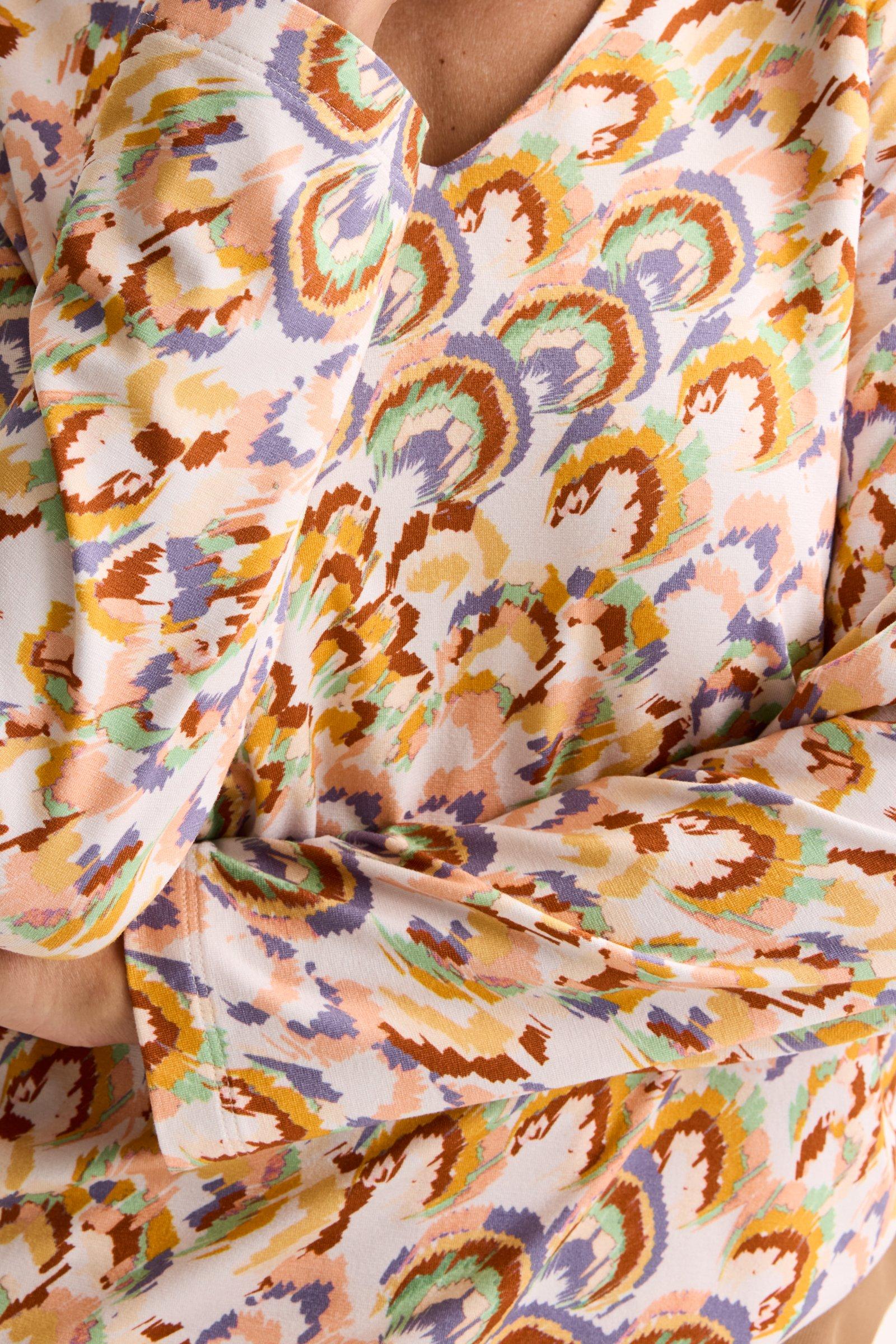 Hemden - Jersey V-halsblouse op elastiek