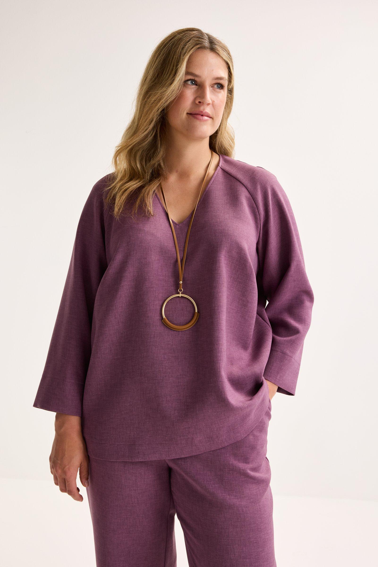 Mayerline Loose Fit Easy Care Blouse Met V-hals