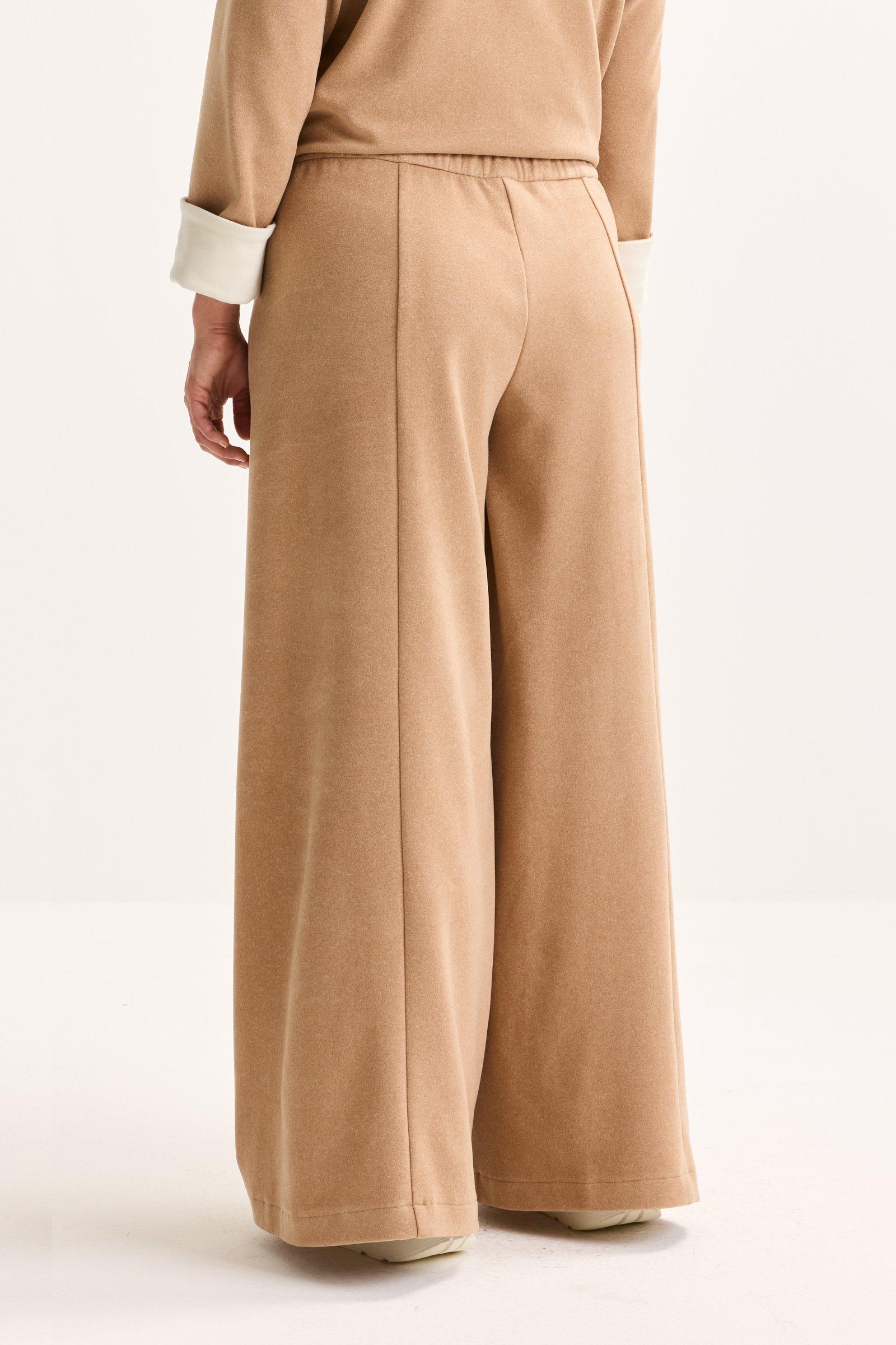 Broeken - Wijde broek in jacquard jersey