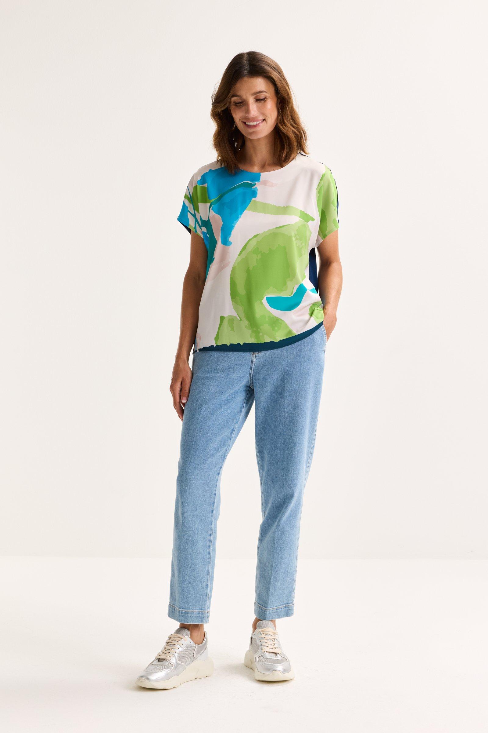 Sweatvest - Blouse T-shirt à devant en satin