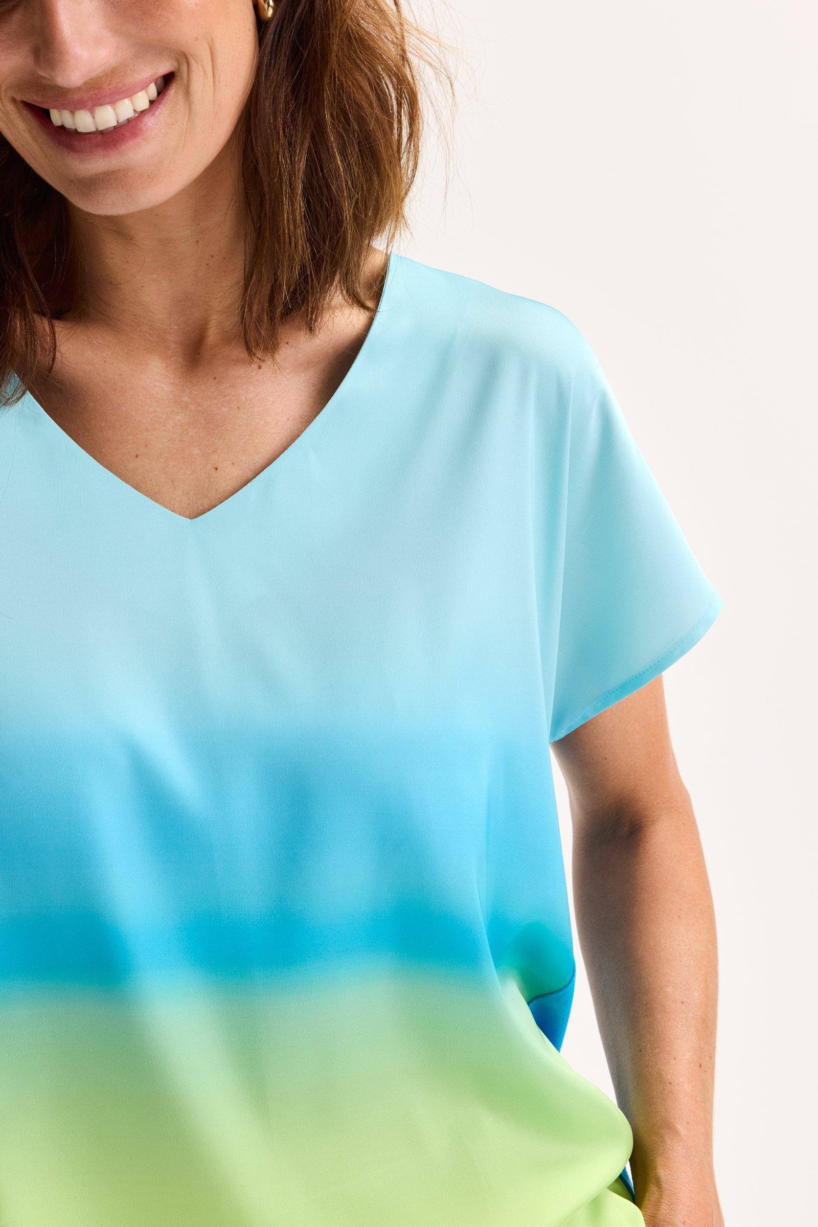 Sweatvest - Blouse T-shirt à devant en satin