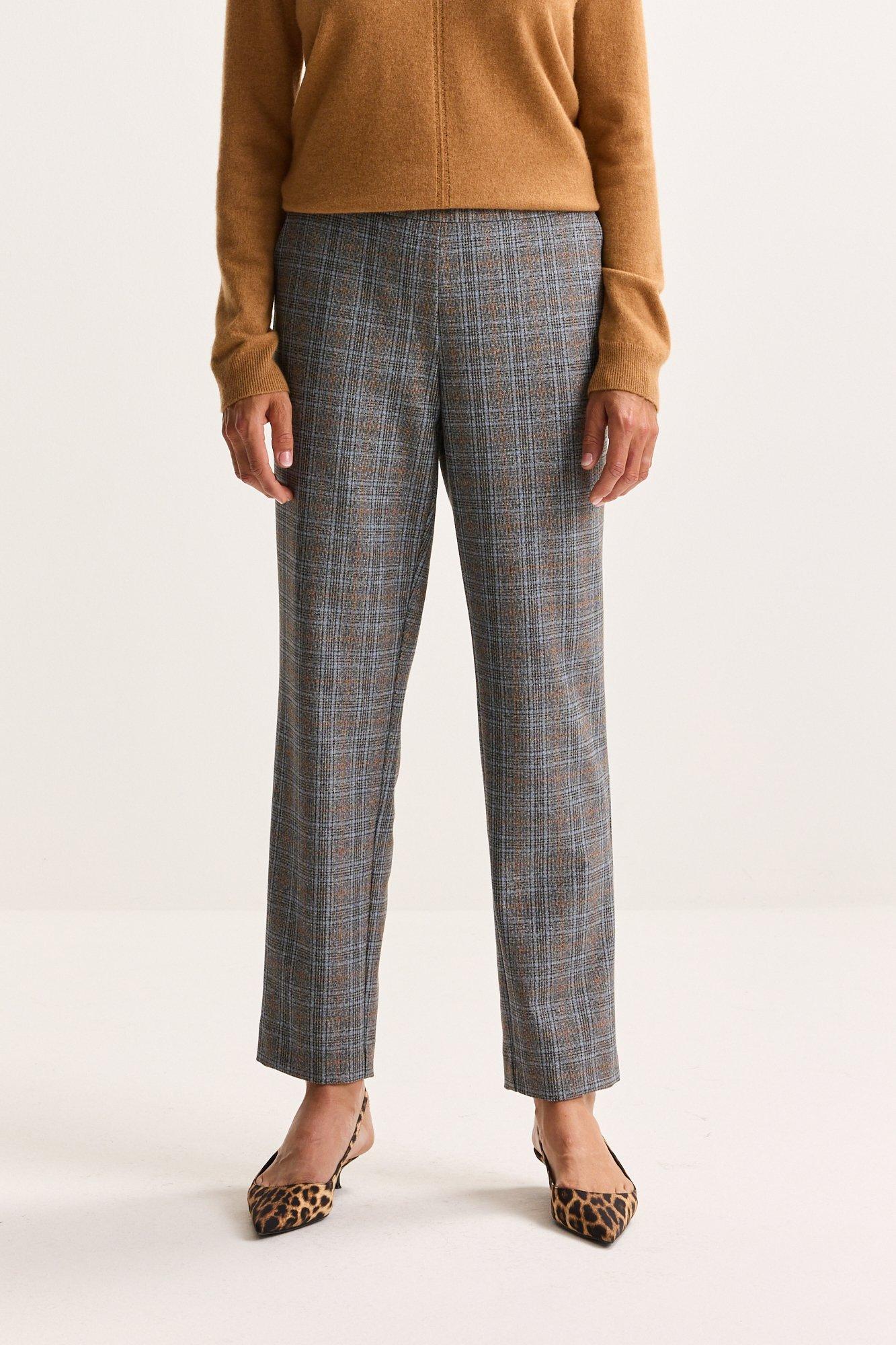 Broeken - Geruite broek met elastische tailleband