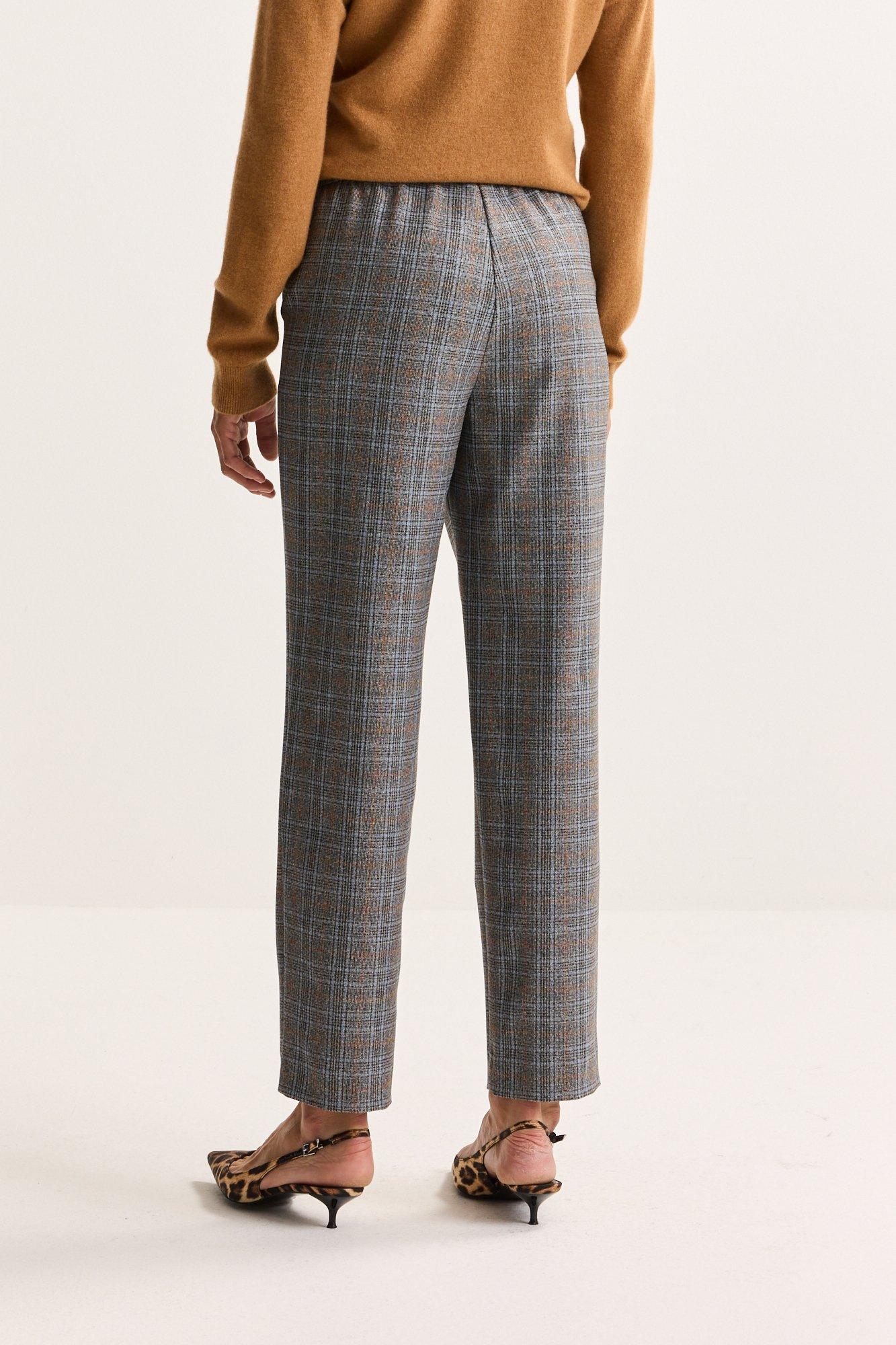 Broeken - Geruite broek met elastische tailleband