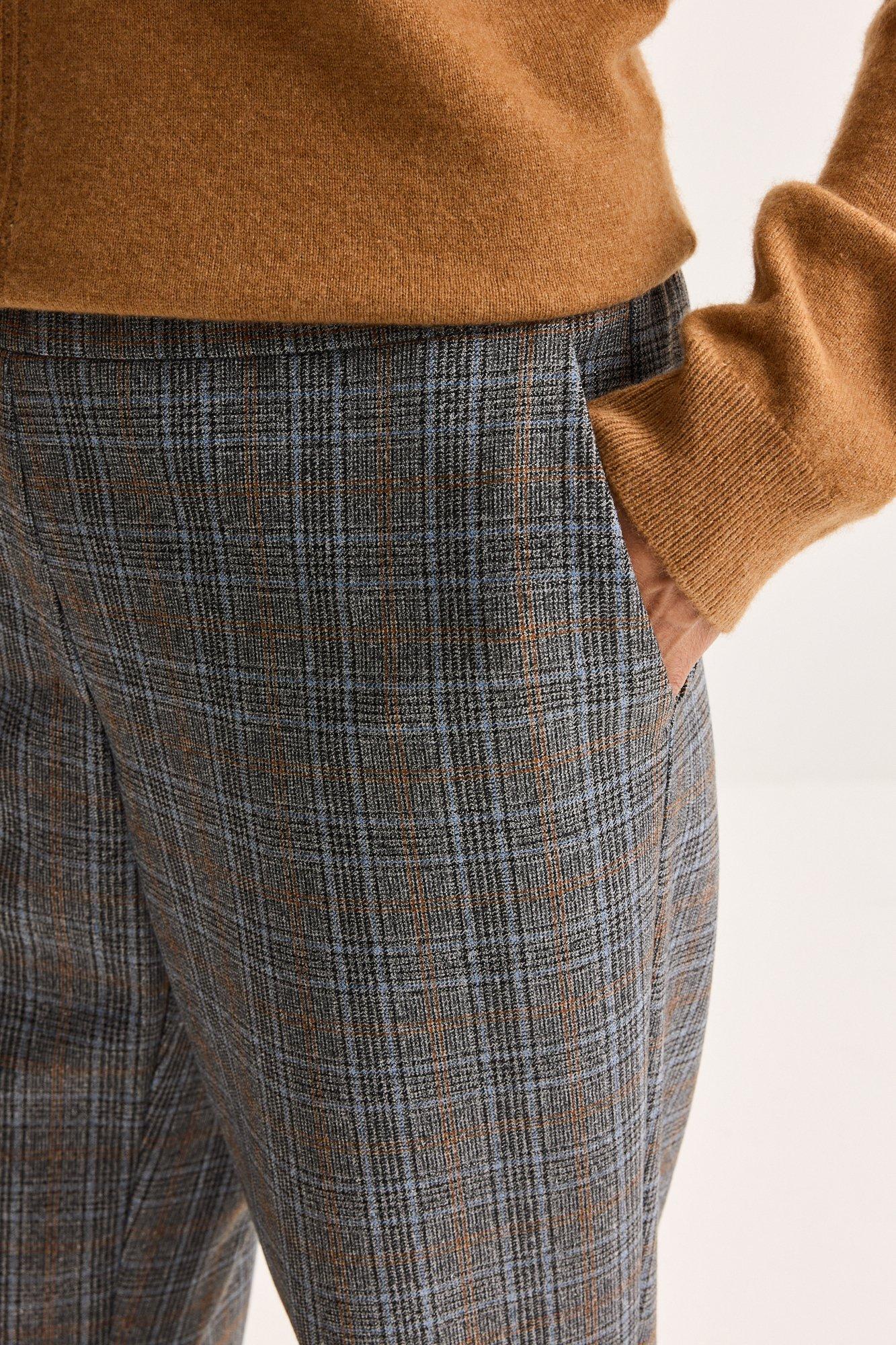 Broeken - Geruite broek met elastische tailleband