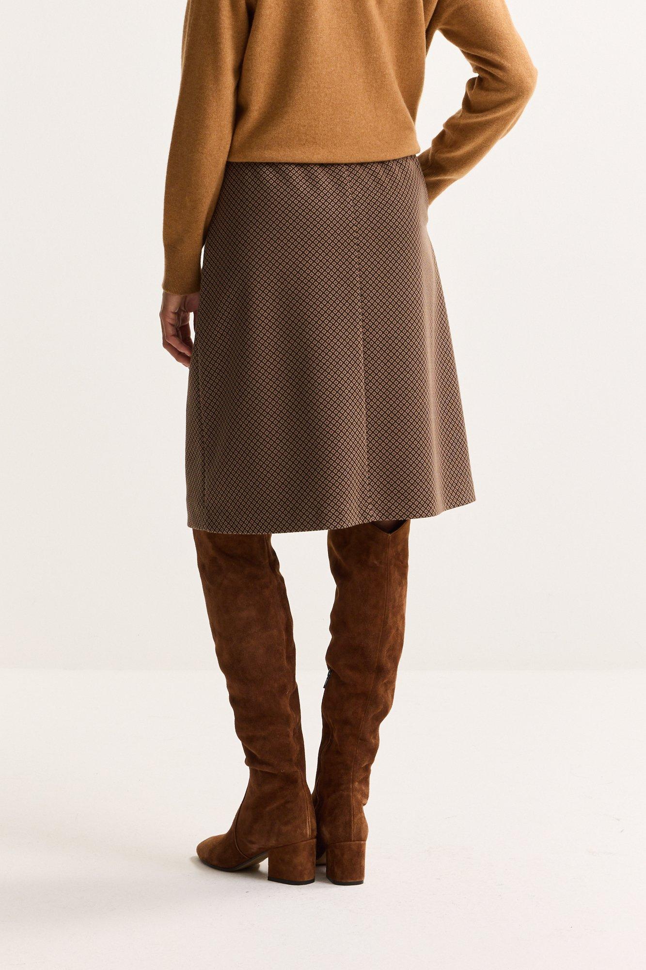 Rokken - Jersey A-lijnrok met opgezette zakken