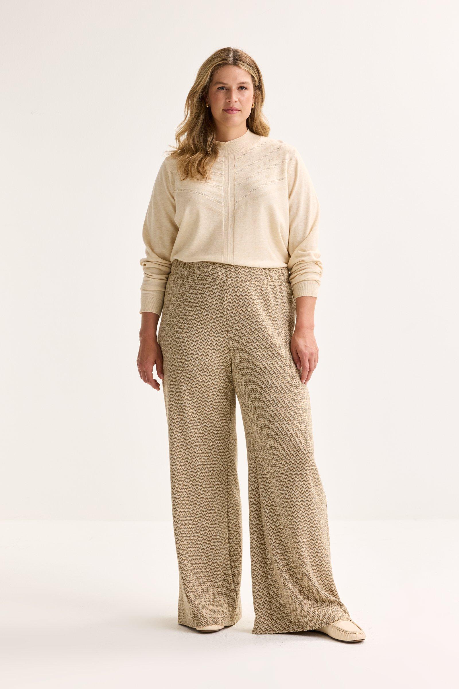 Mayerline Wijde Broek In Jersey Jacquard