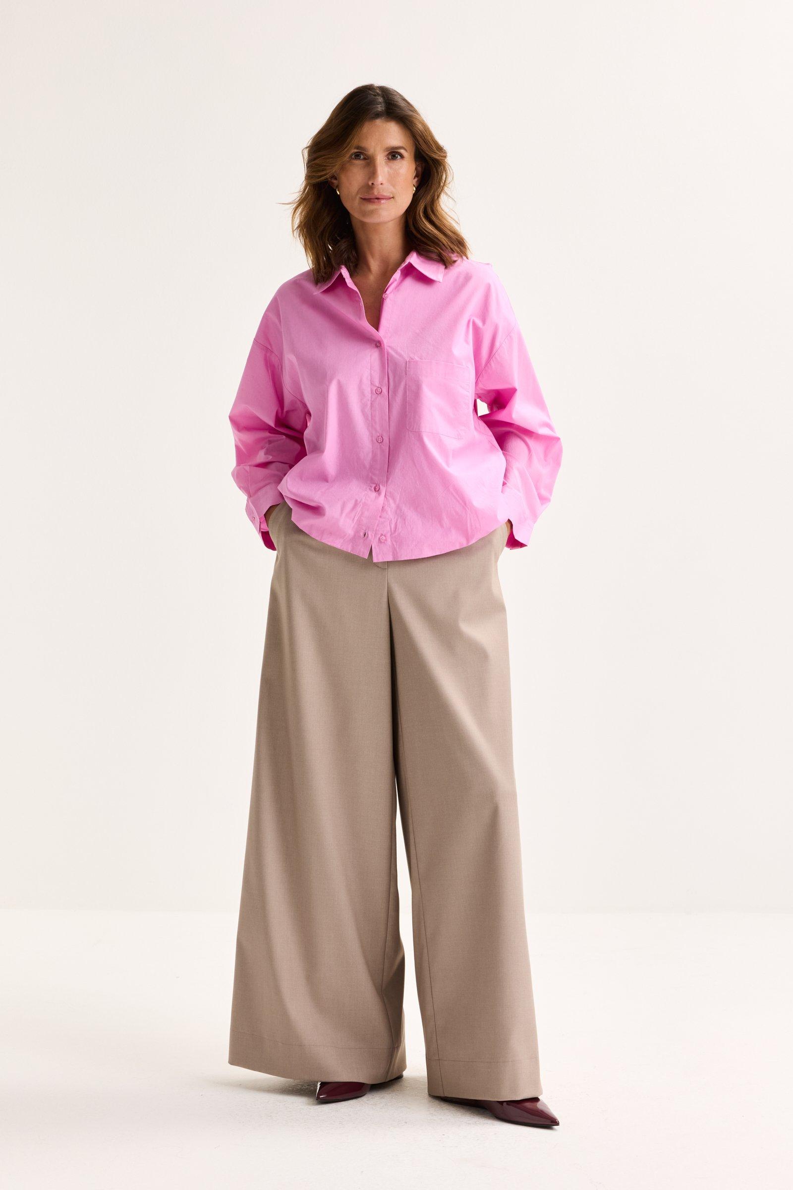 Hemden - Katoenen shirt met elastische taille