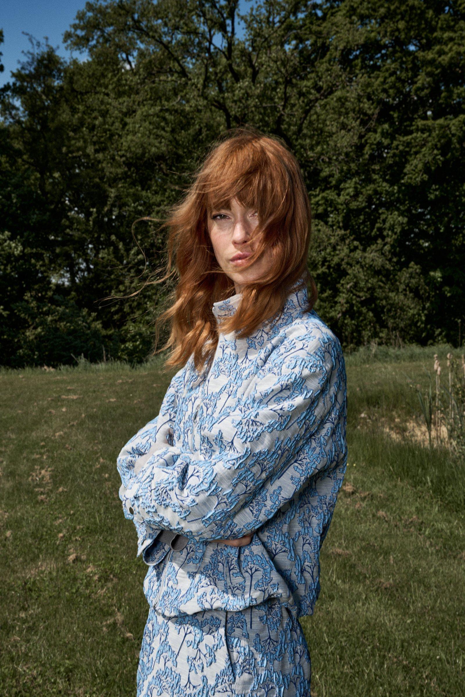 Blouson bomber en jacquard reliëf