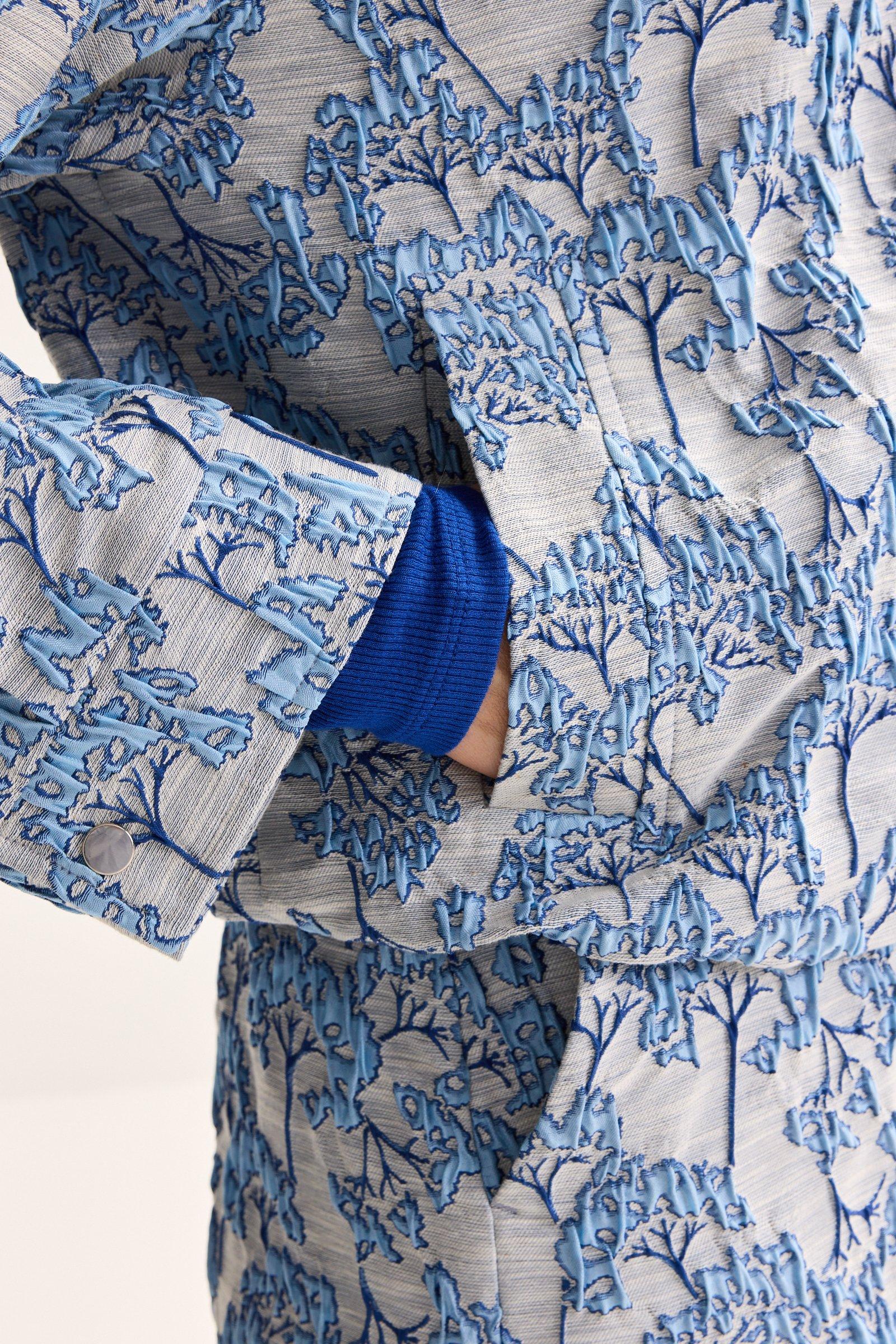 Blazers - Blouson bomber en jacquard reliëf