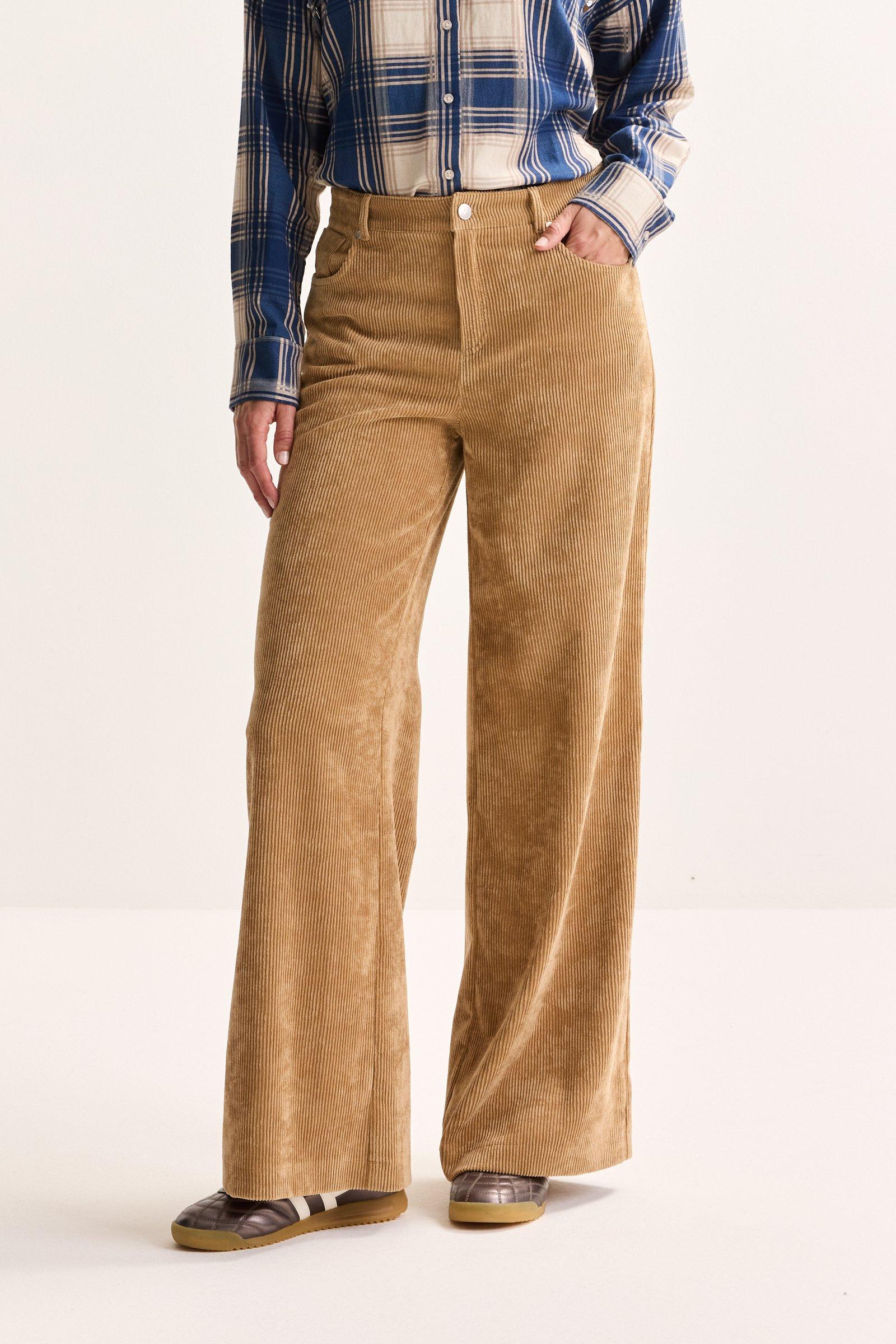 Pantalons - Pantalon large en velours côtelé