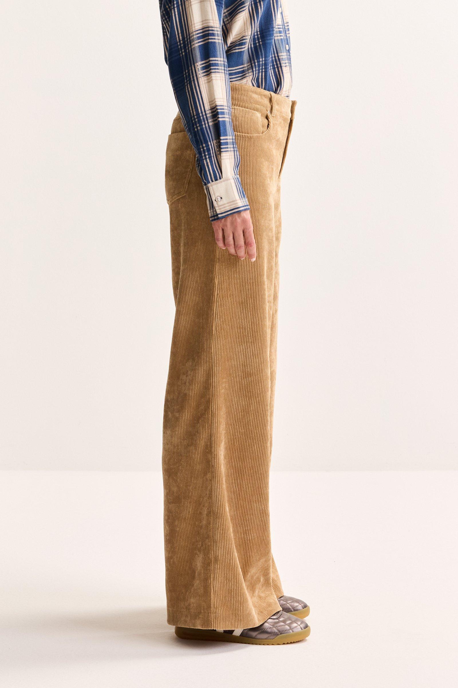 Pantalons - Pantalon large en velours côtelé
