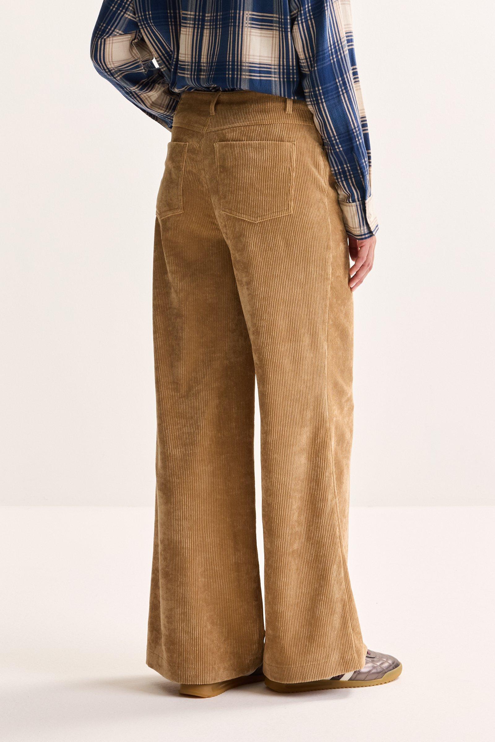 Broeken - Wijde corduroy broek