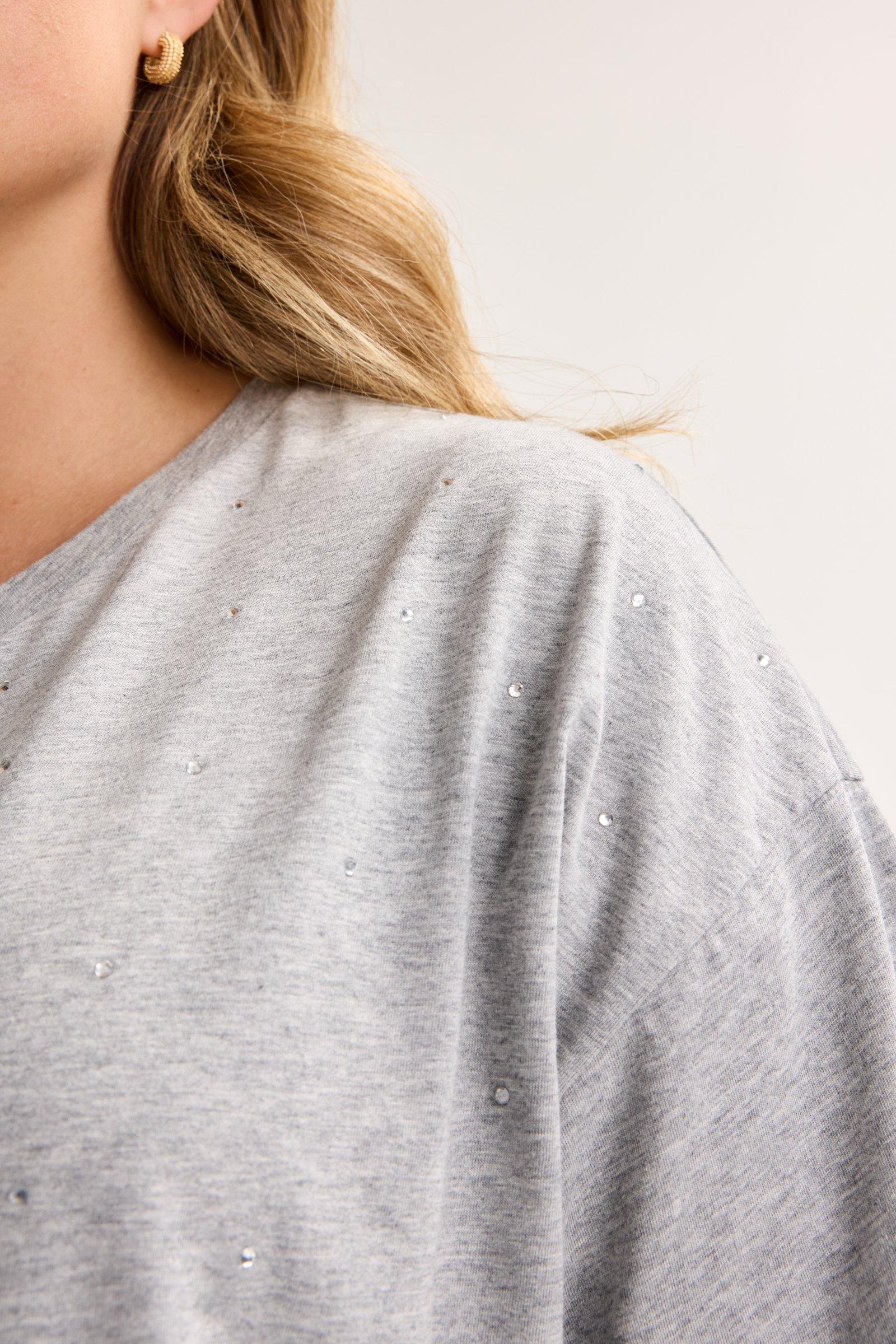 Sweatvest - T-shirt en coton avec strass