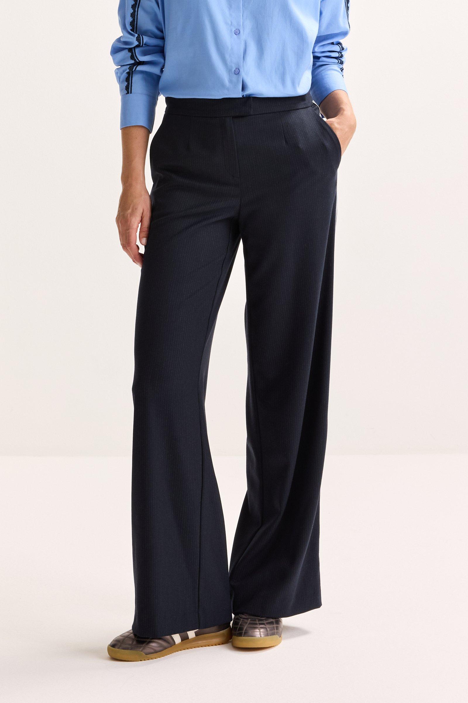 Broeken - Gestreepte broek met bies