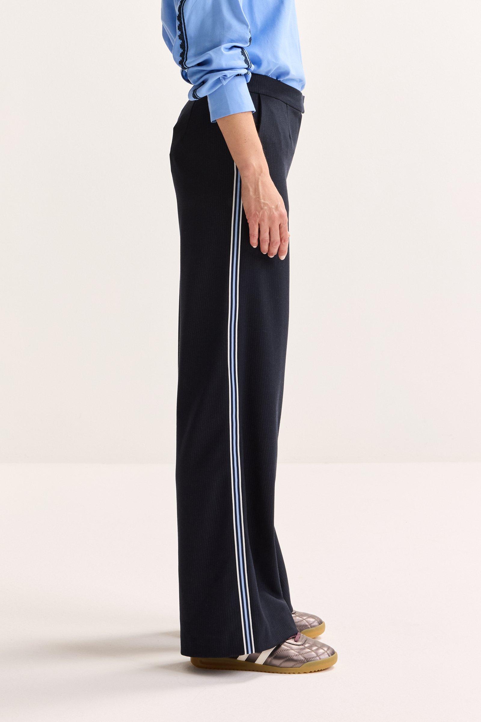 Pantalons - Pantalon large rayé