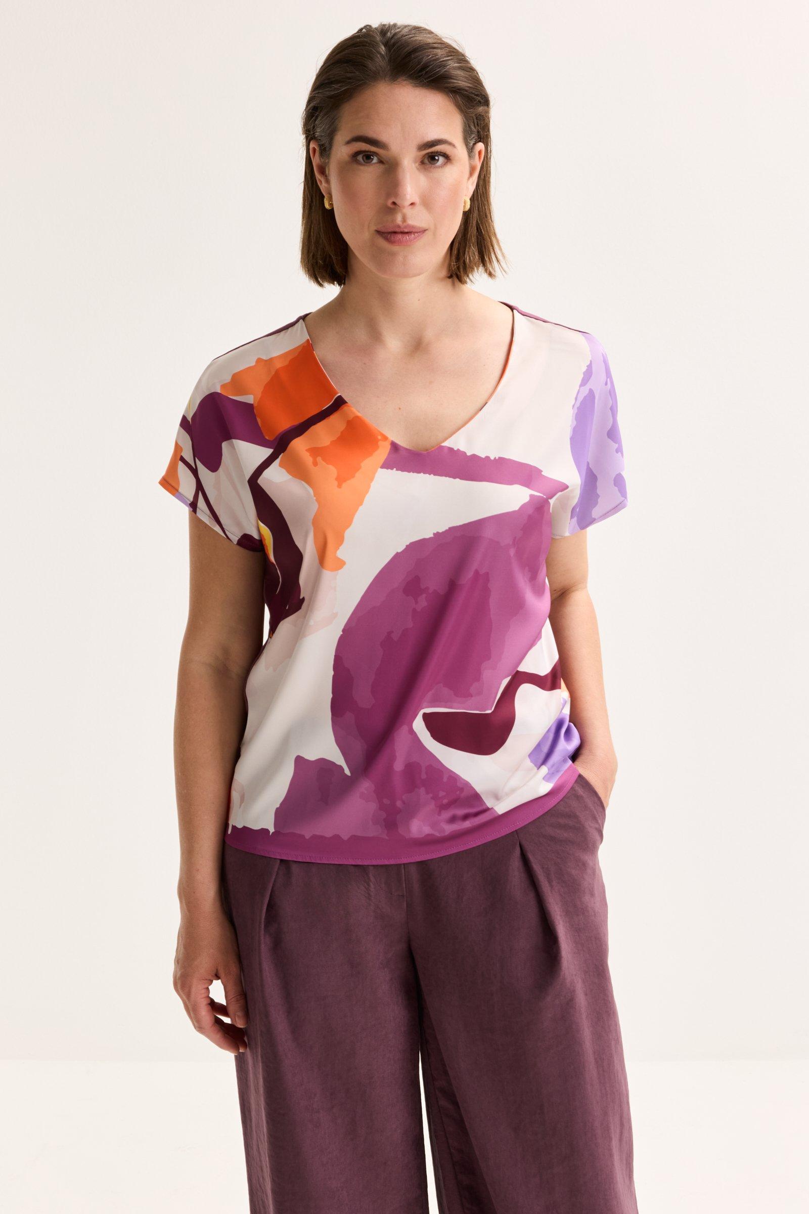Mayerline T-shirtblouse Met Satijnen Front