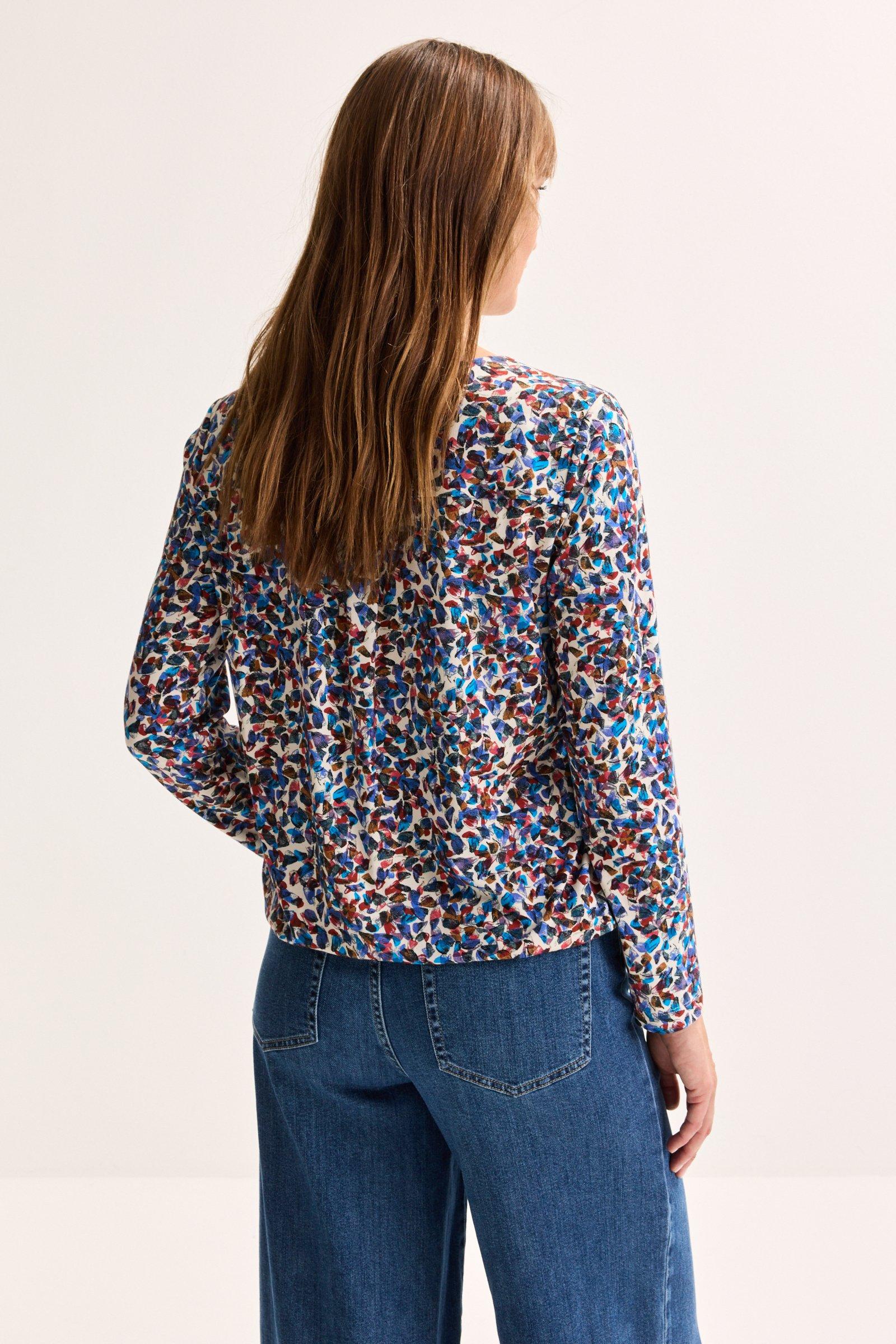 Hemden - Jersey V-halsblouse op elastiek